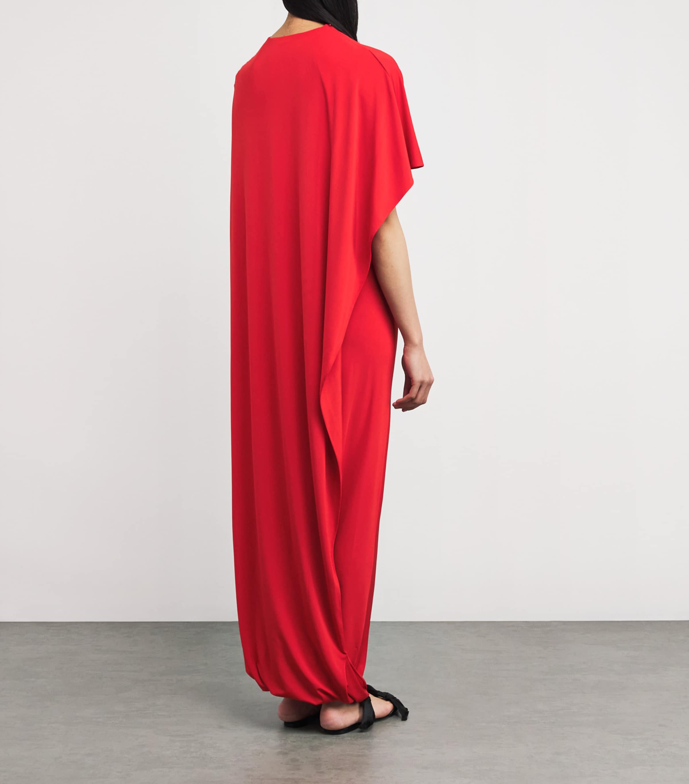 Asymmetric Draped Gown 6309 RED Image 3