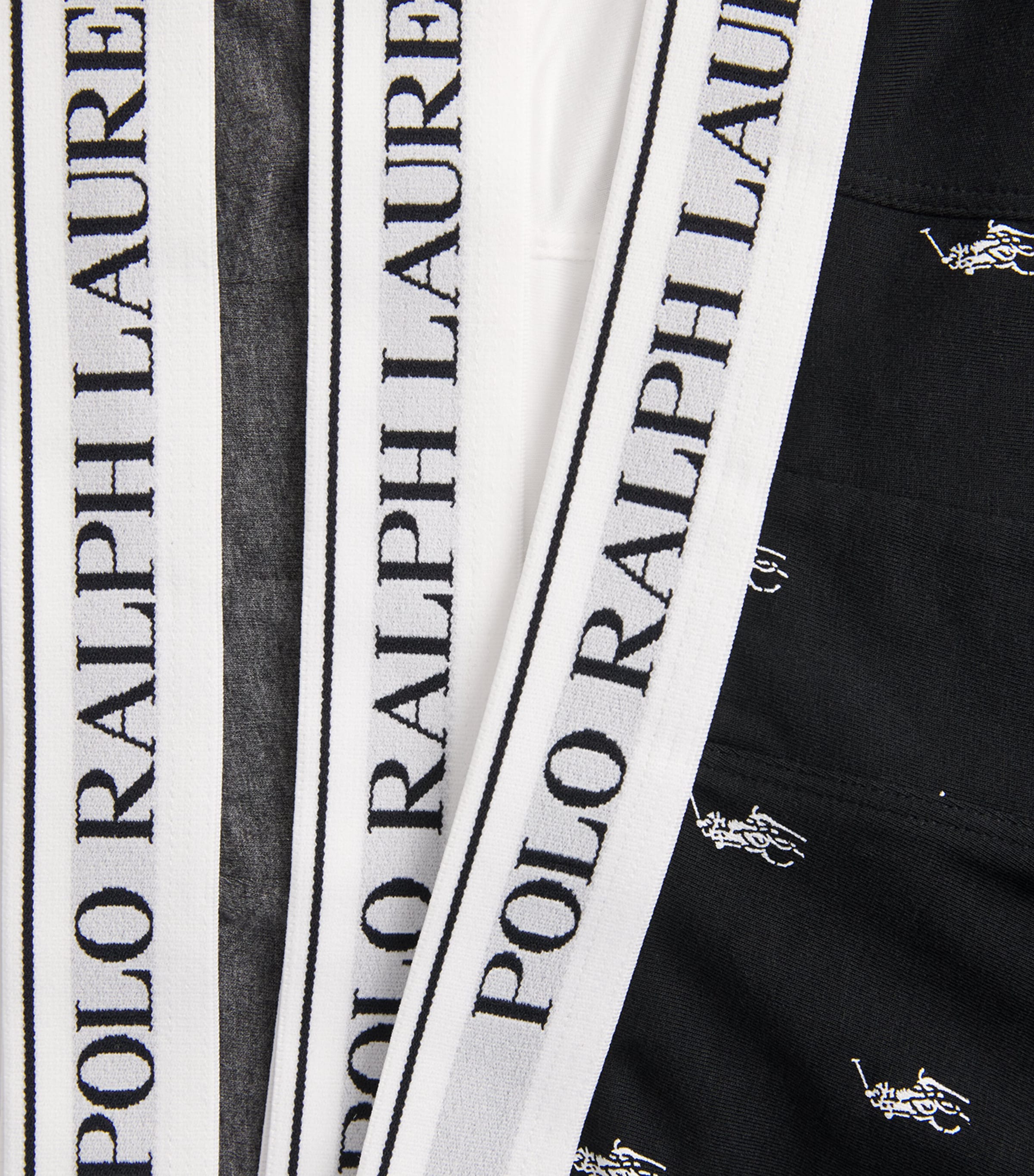 Polo Ralph Lauren Mens Stretch-Cotton Logo Boxers (Pack of 3) Blk Aop/brcl Htr/wht Image 5