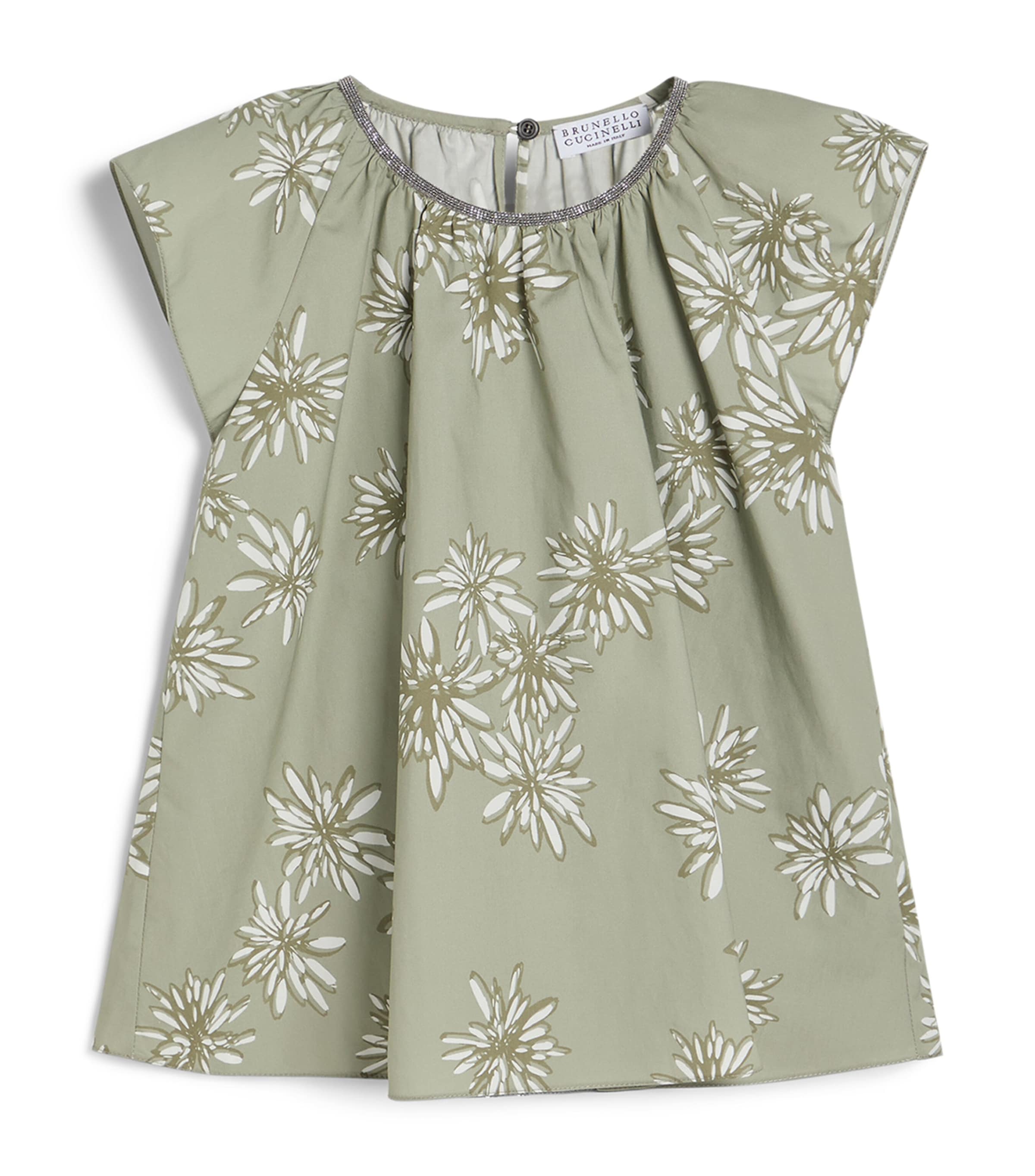 Brunello Cucinelli Kids Cotton Floral Blouse (4-6 Years) Image 1