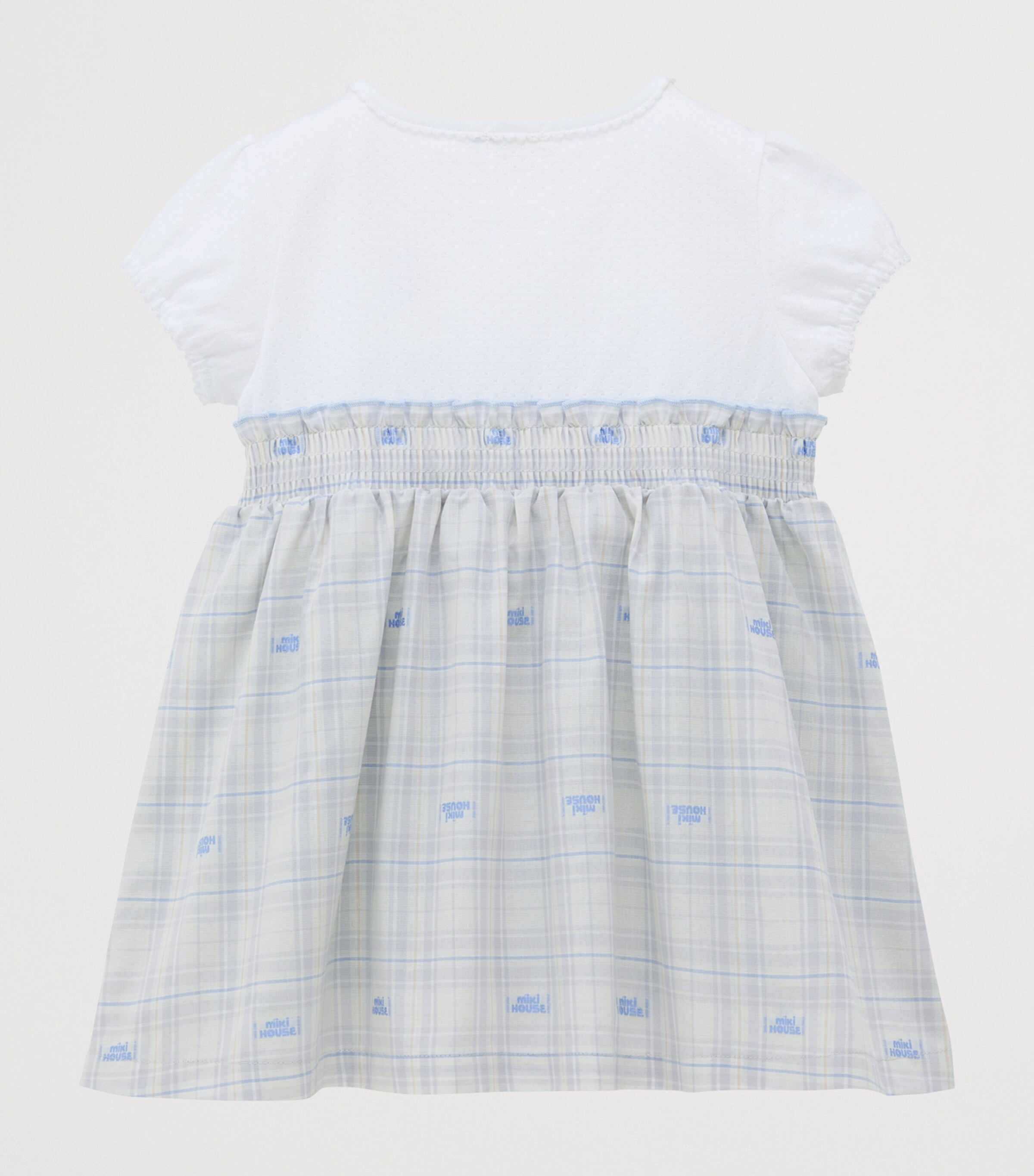 Miki House Cotton Check-Skirt Dress (2-5 Years) Image 2
