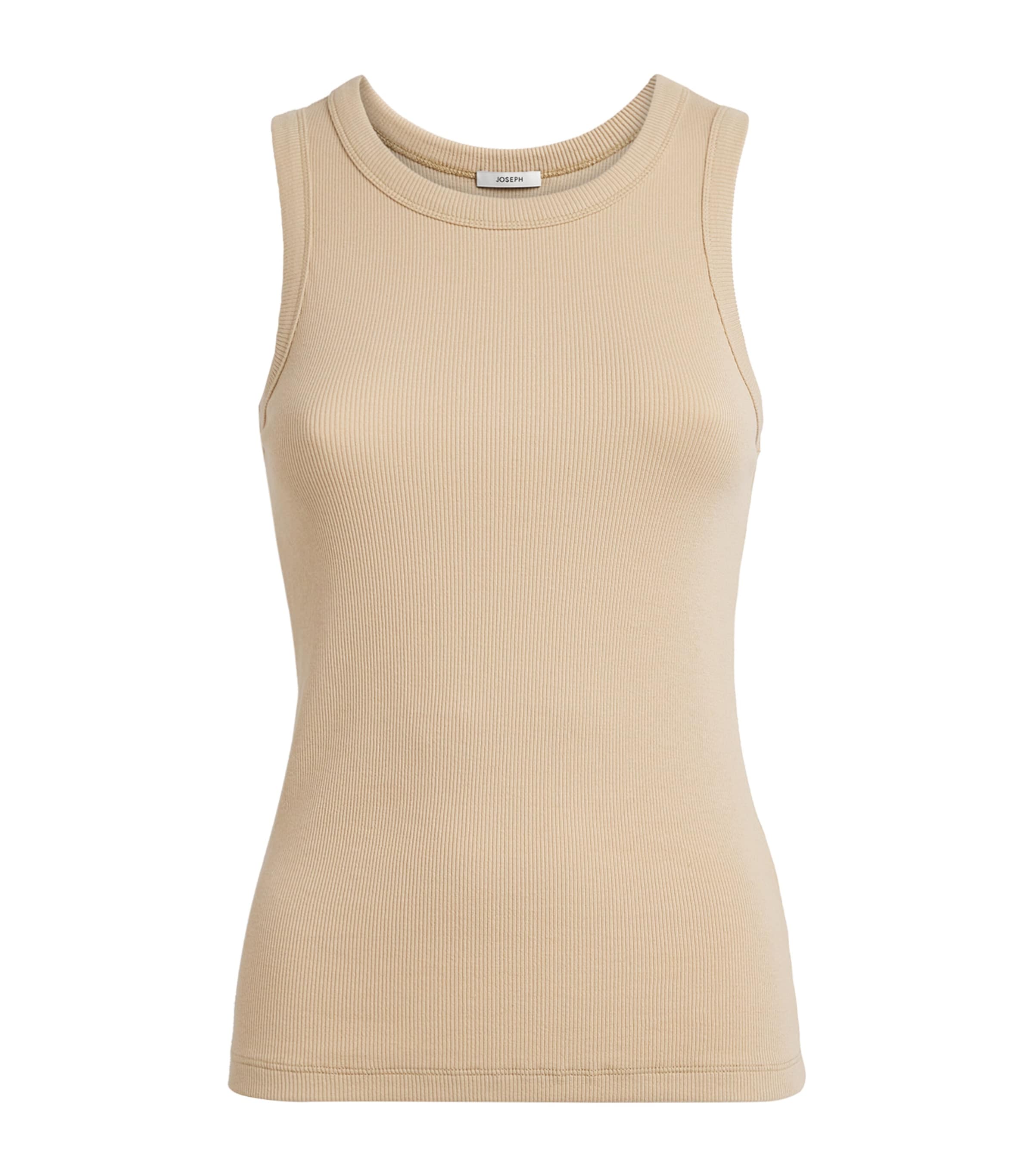 Stretch-Cotton Yeux Tank Top POWDER Image 1