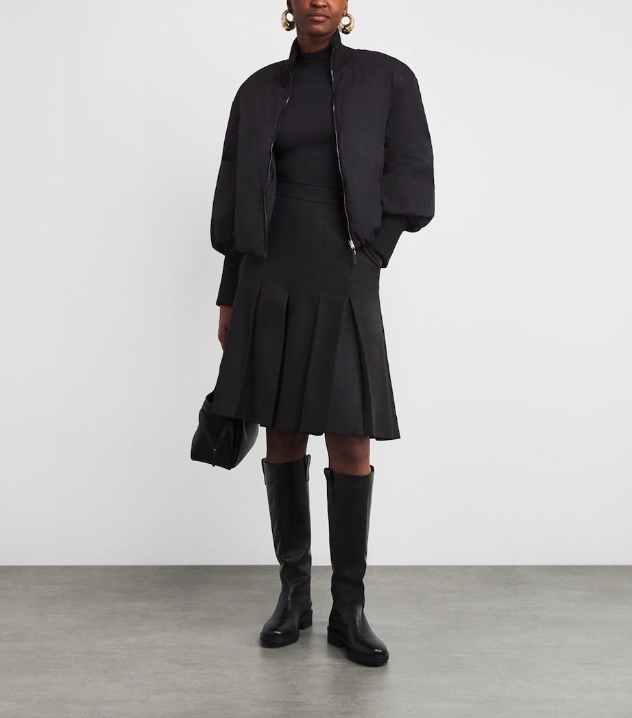 Padded Down Bart Bomber Jacket BLACK Image 2