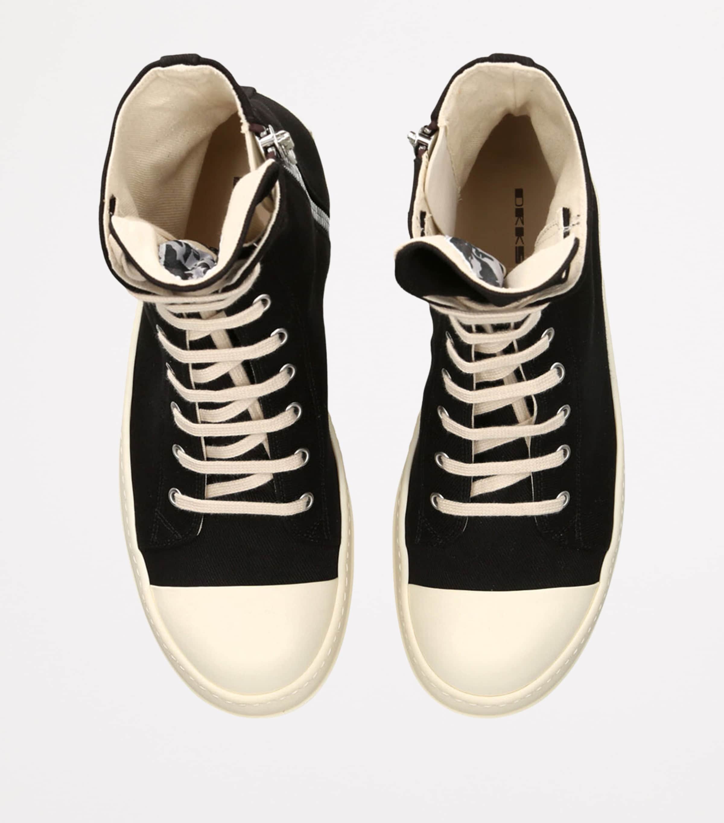 Denim High-Top Sneakers BLK/WHITE Image 4