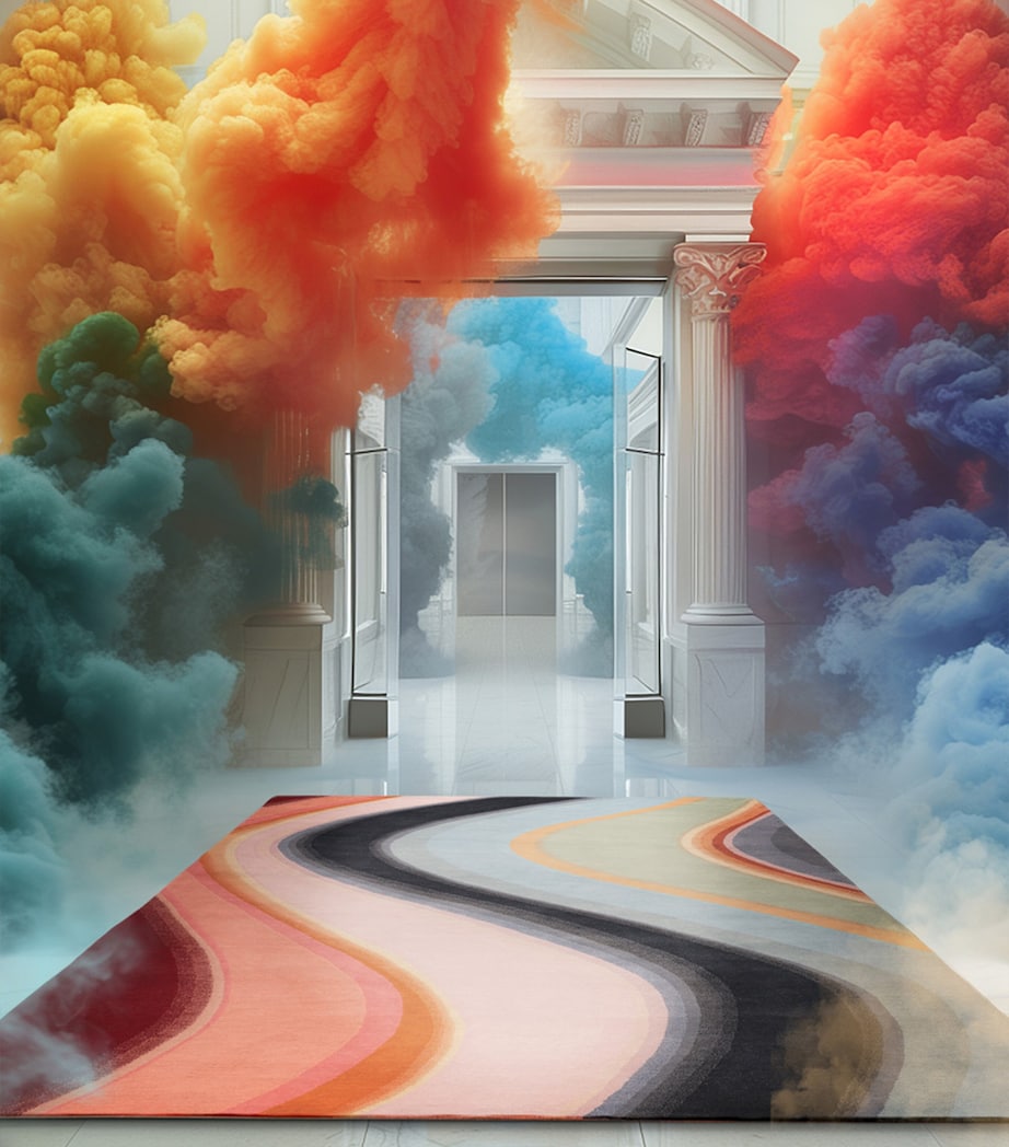 x Paul Smith Spray Swirl Rug (2.74m x 1.83m) MULTI Image 4