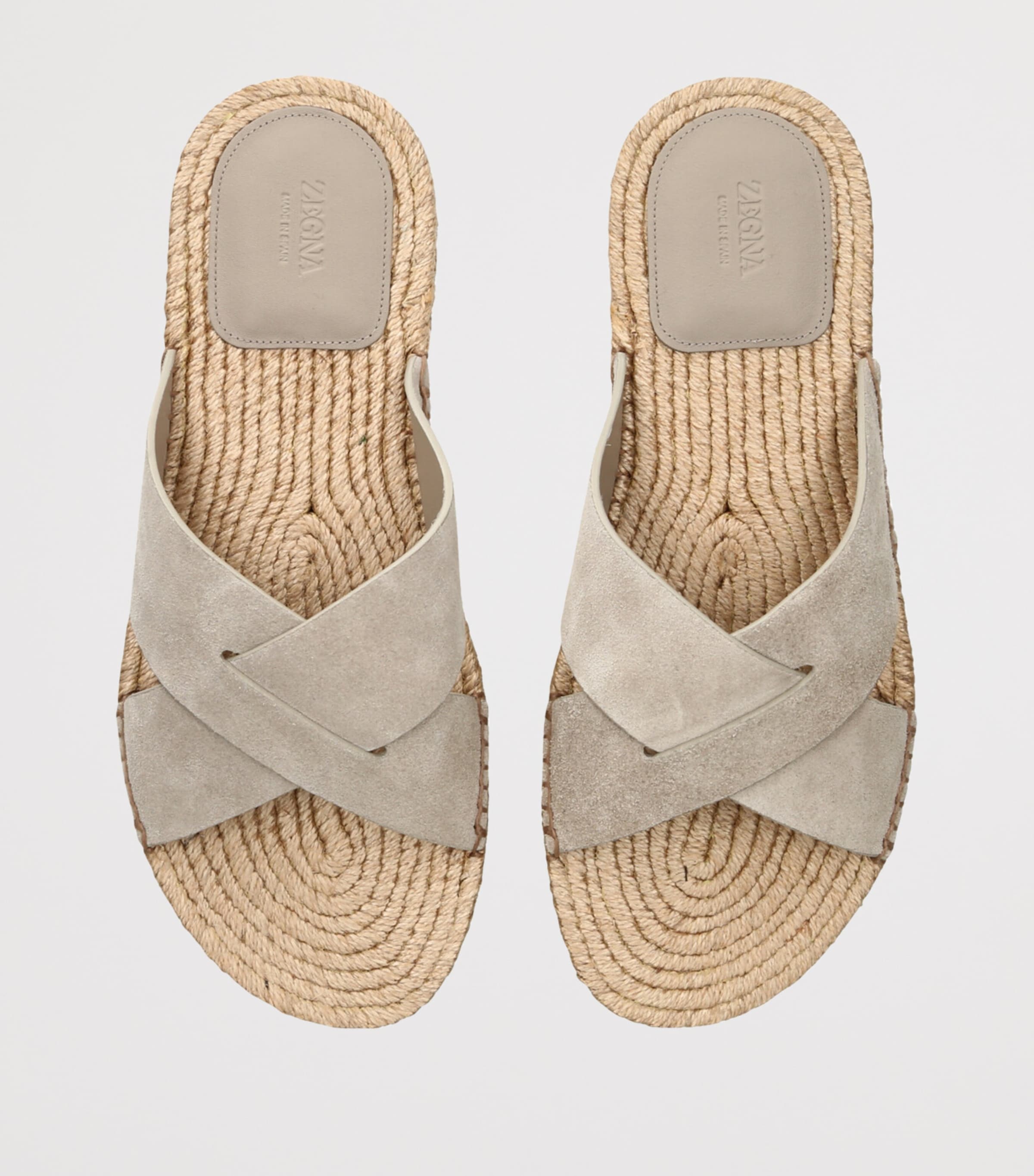Suede Espadrille Sandals GREY Image 4