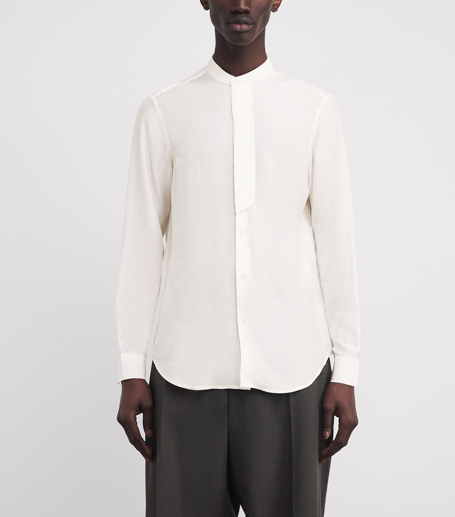 Modal-Silk Guru-Collar Shirt U0003 Image 3