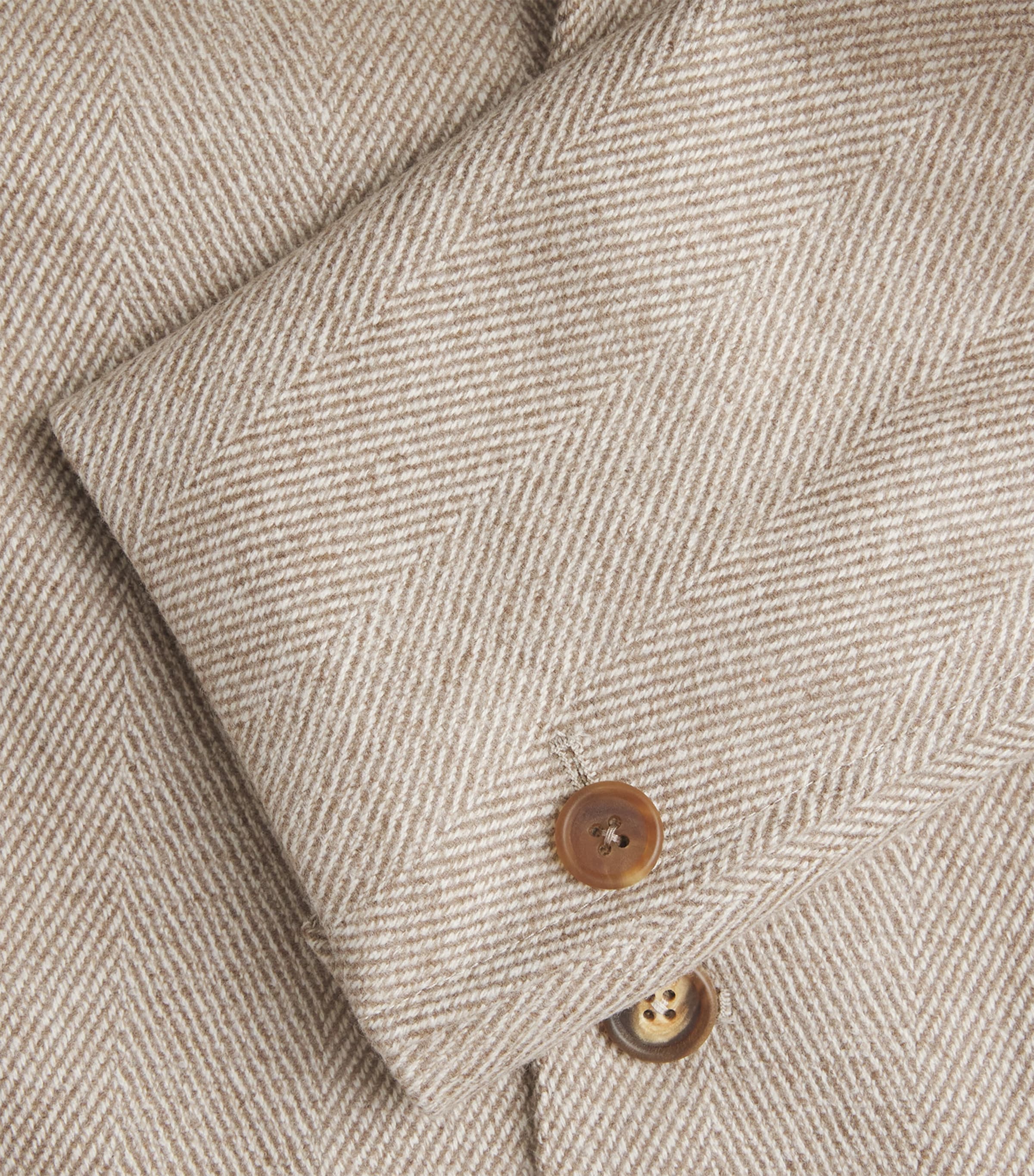 Fioroni Cashmere Mens Cashmere Herringbone Voyager Overcoat Image 6