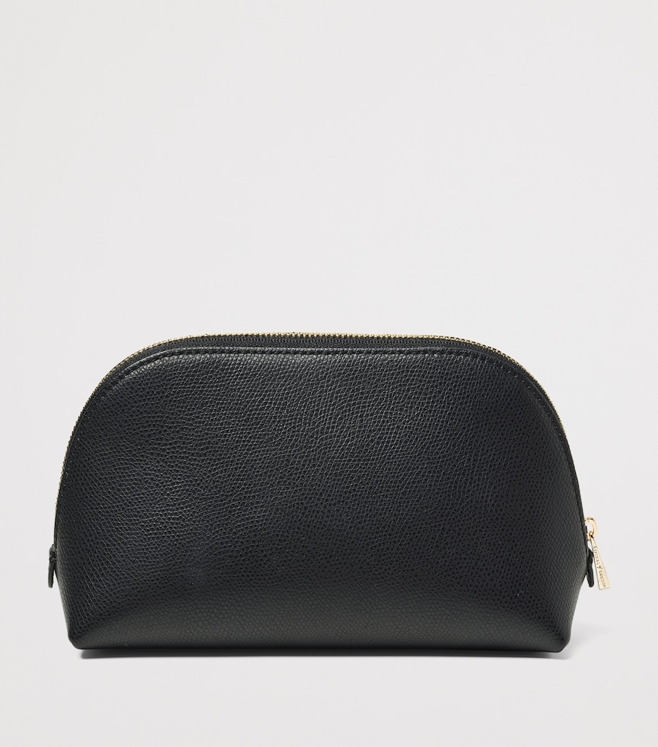 Small Leather Cosmetic Case BLACK Image 2