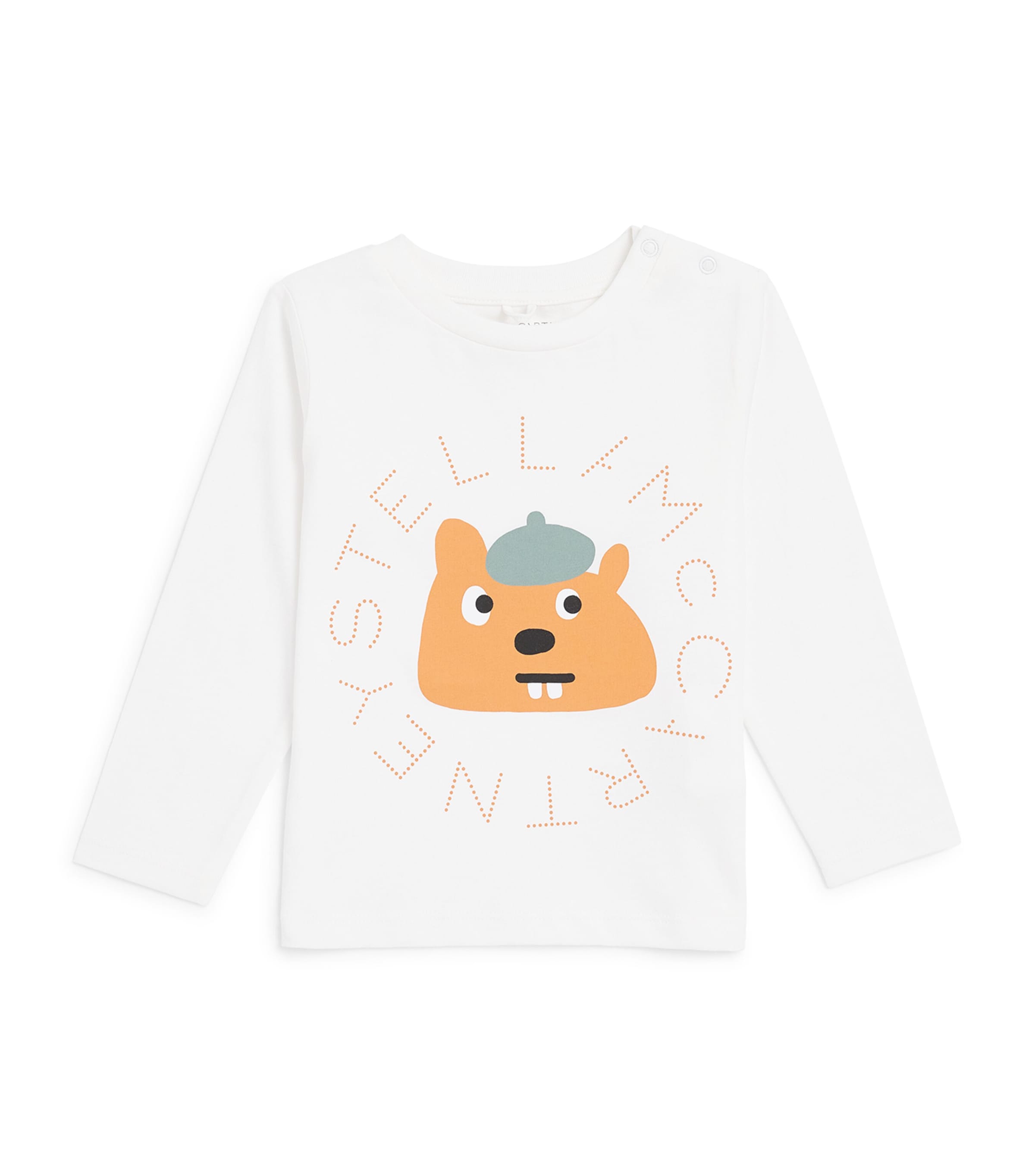 Stella Mccartney Kids' Long-sleeve Squirrel T-shirt In White