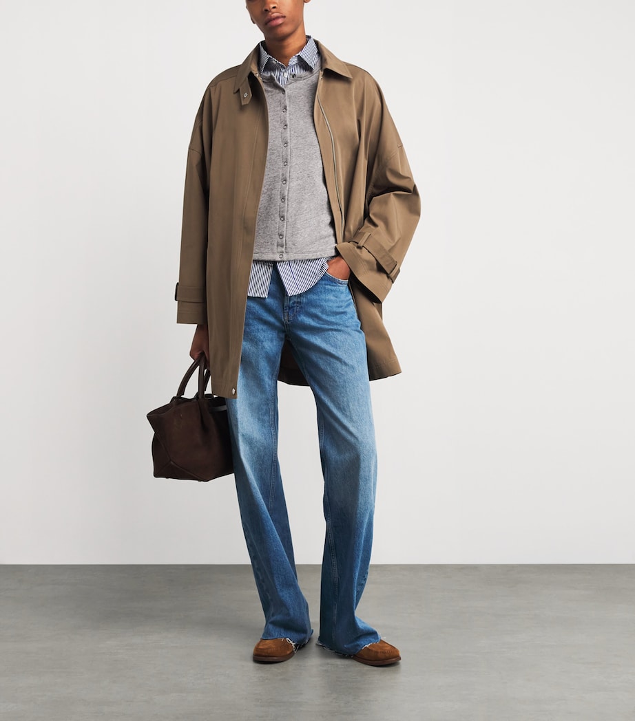 French Terry Polo Bear Cardigan DARK VINTAGE HEATHER Image 2