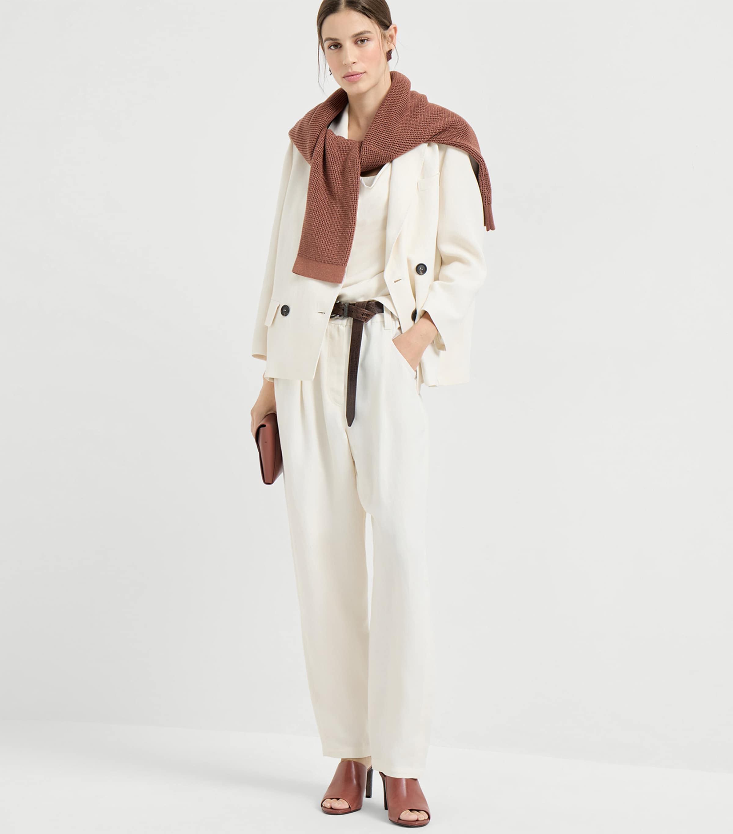 Twill Double-Breasted Blazer C579 Image 2