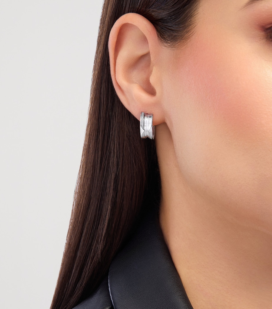 White Gold and Diamond B.zero1 Earrings GOLD Image 3
