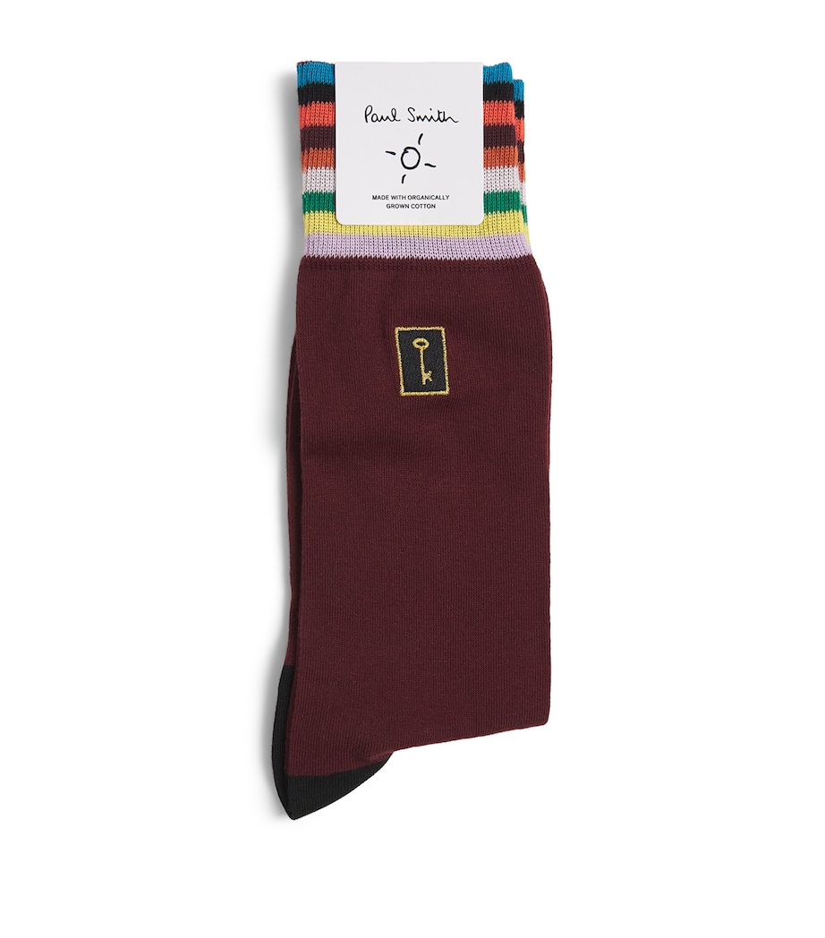 Paul Smith Mens Key Embroidered Socks Borde Image 1