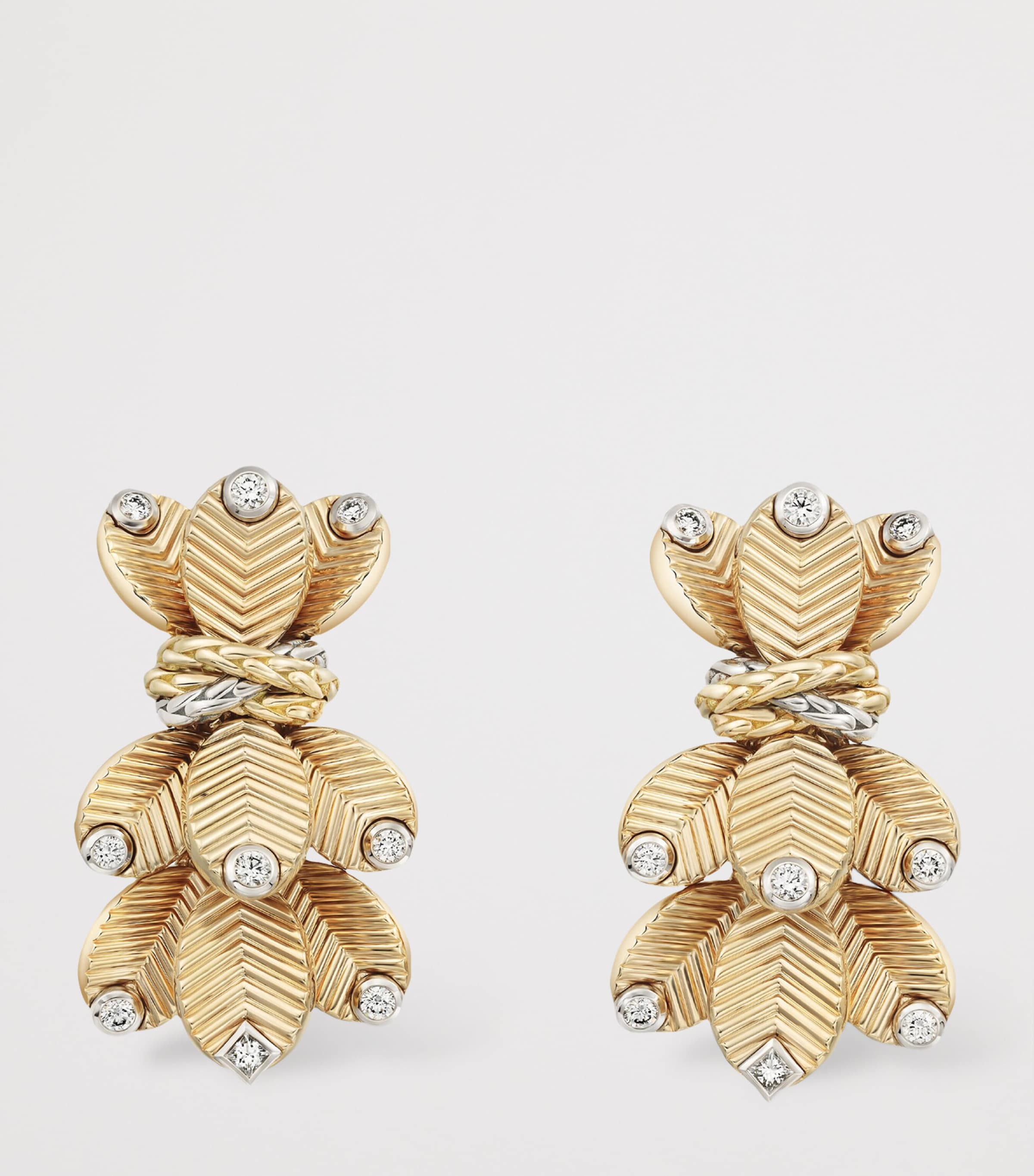 Cartier Yellow Gold and Diamond Grain de Café Earrings Yellow Gold Image 3