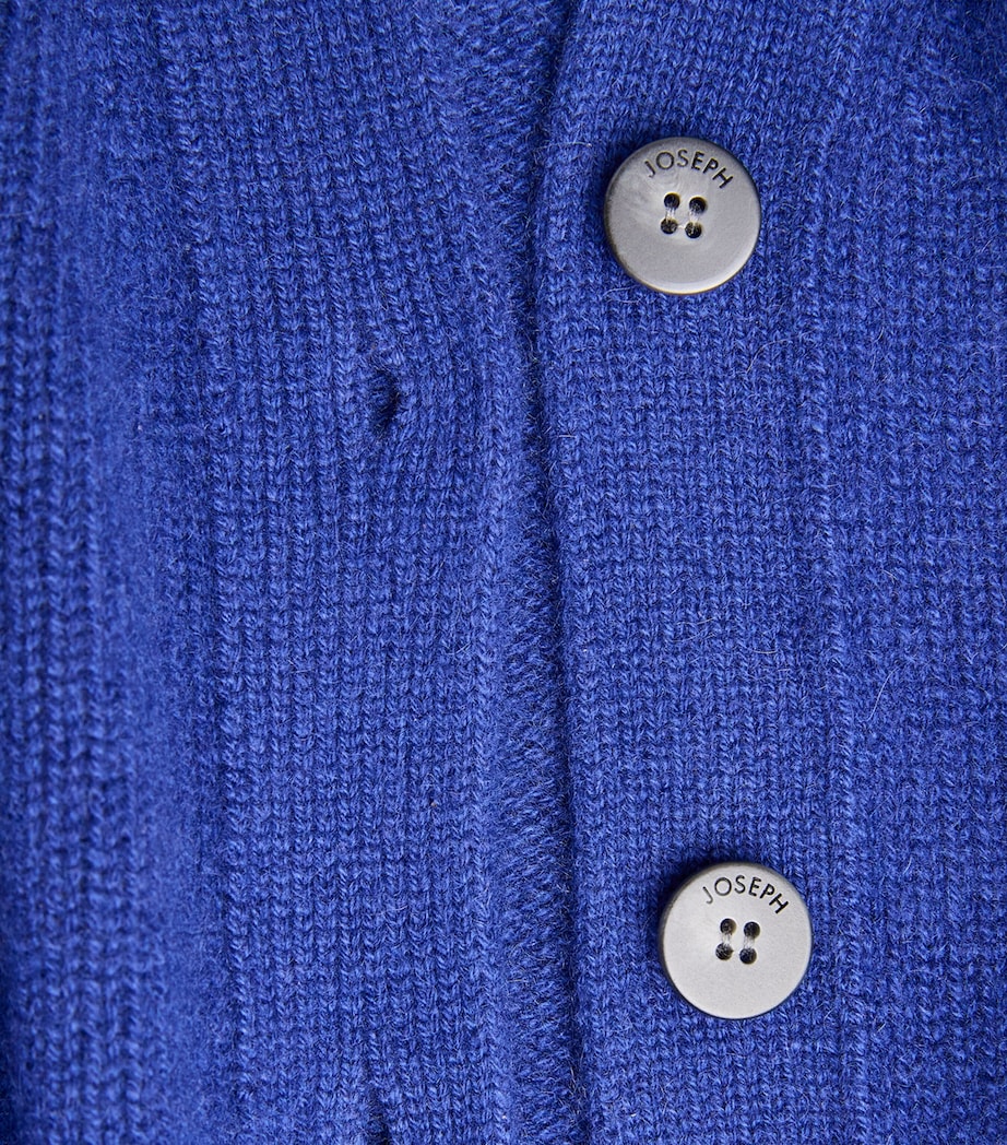 Open Cashmere V-Neck Cardigan COBALT Image 5