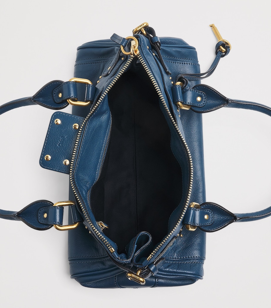 Leather Paddington Top-Handle Bag TAPESTRY BLUE Image 4