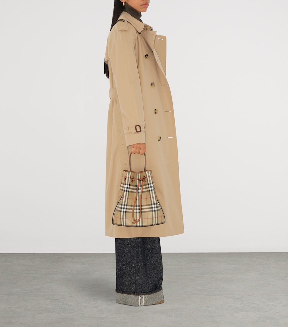 Small Check Bucket Bag VNTG CHK/BRIAR BROWN Image 3