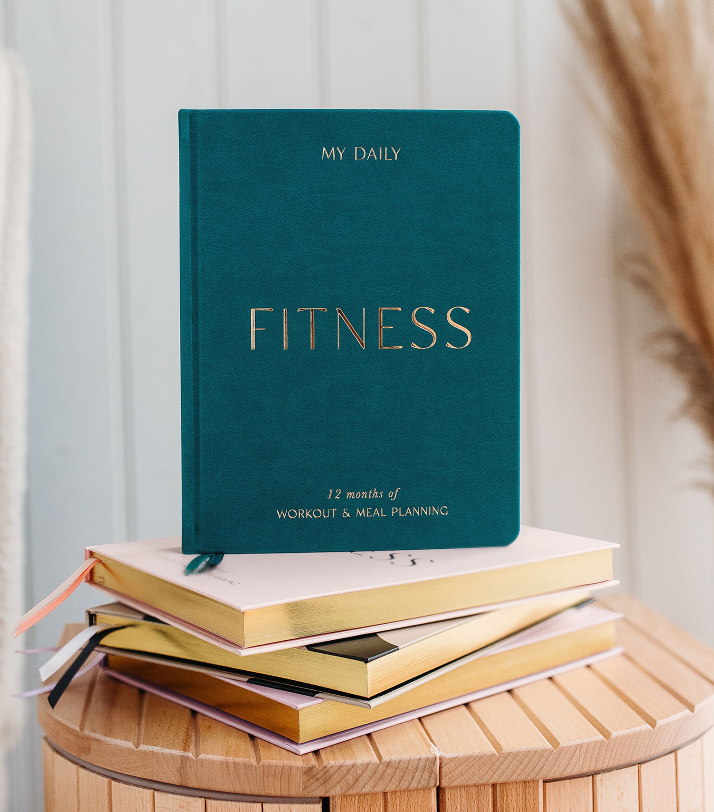 Blush and Gold Daily Fitness & Meal Planner Green, Gold Image 2
