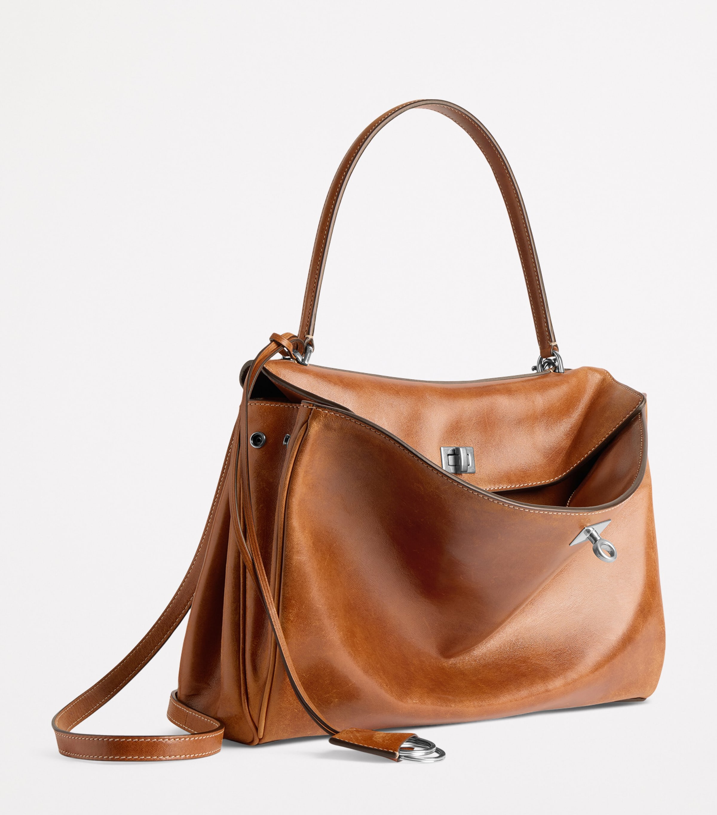 Medium Leather Rodeo Top-Handle Bag 2753 Image 3