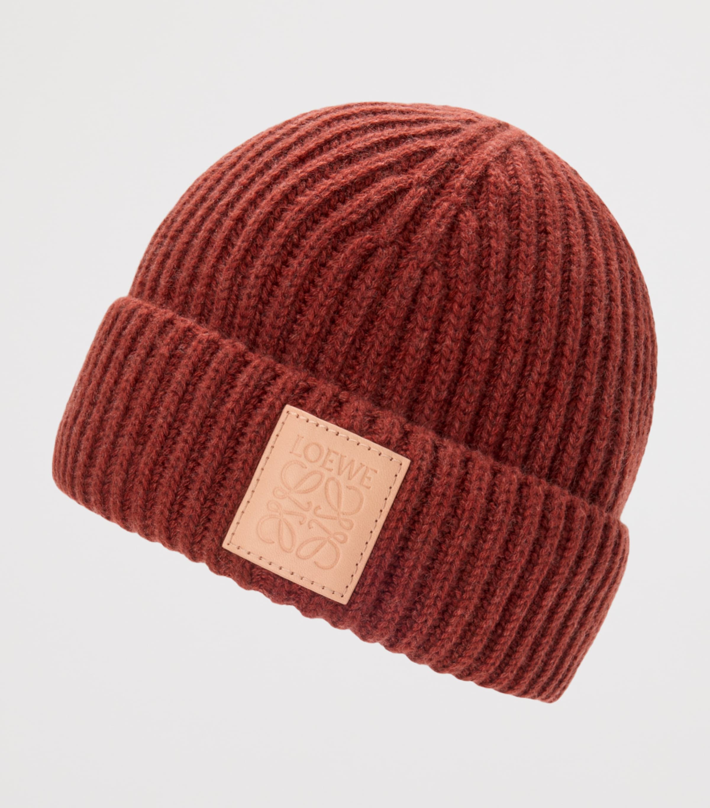Cashmere Logo Beanie MAHOGANY Image 3