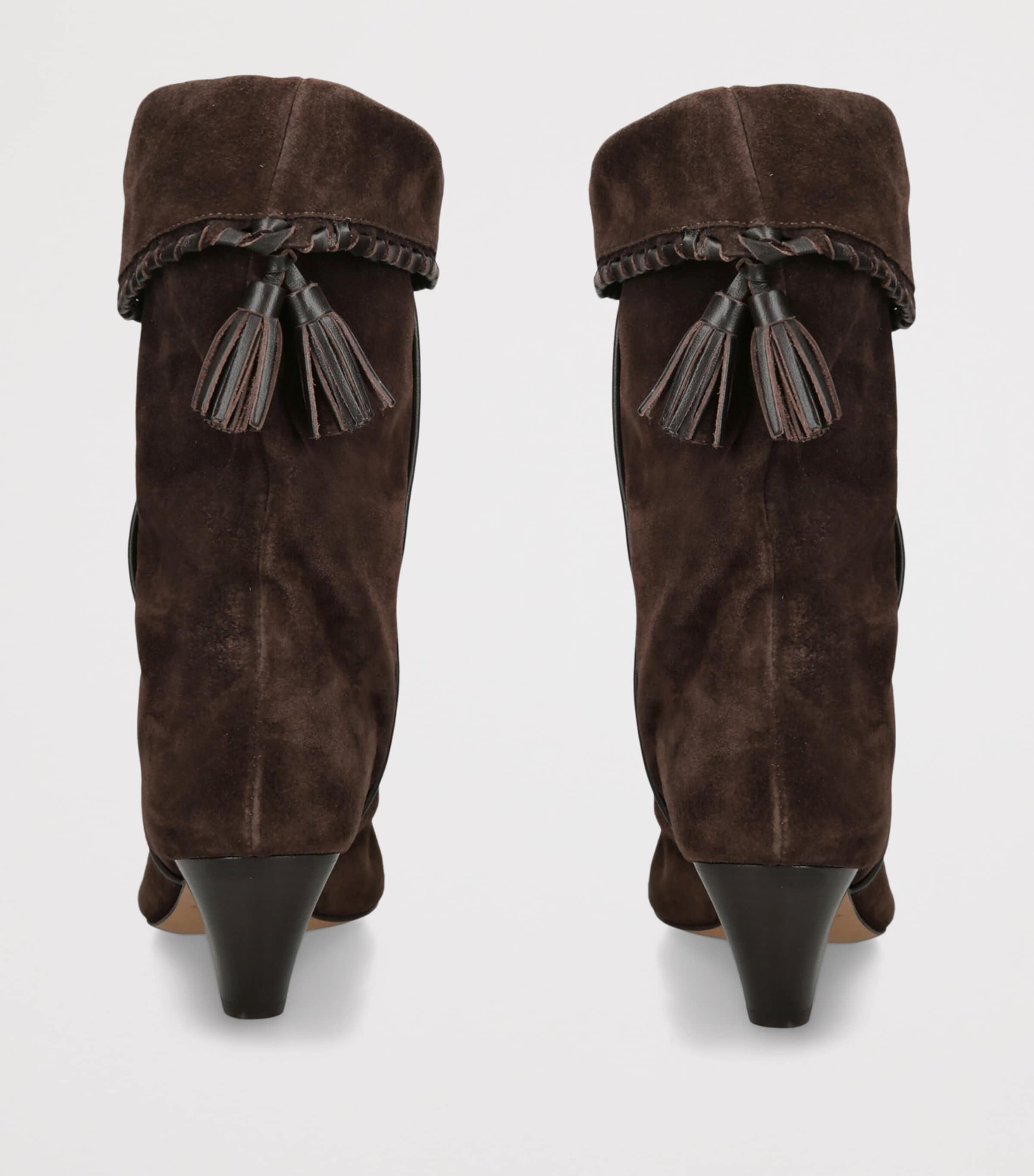 Isabel Marant Suede Dalby Heeled Boots 55 Brown Image 4