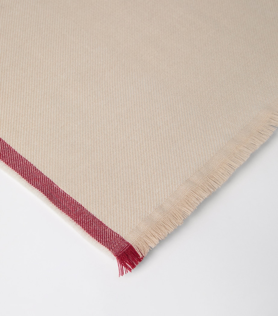 Wool-Cashmere Diagonal Scarf CJ007 Image 3