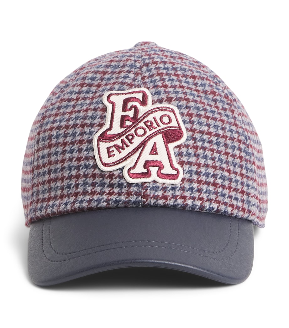 Emporio Armani Kids Virgin Wool Logo Baseball Cap Artwok Image 1