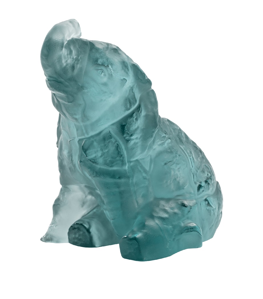Crystal Elephant Sculpture (12.5cm) BLEU PERS+?POLIS Image 1