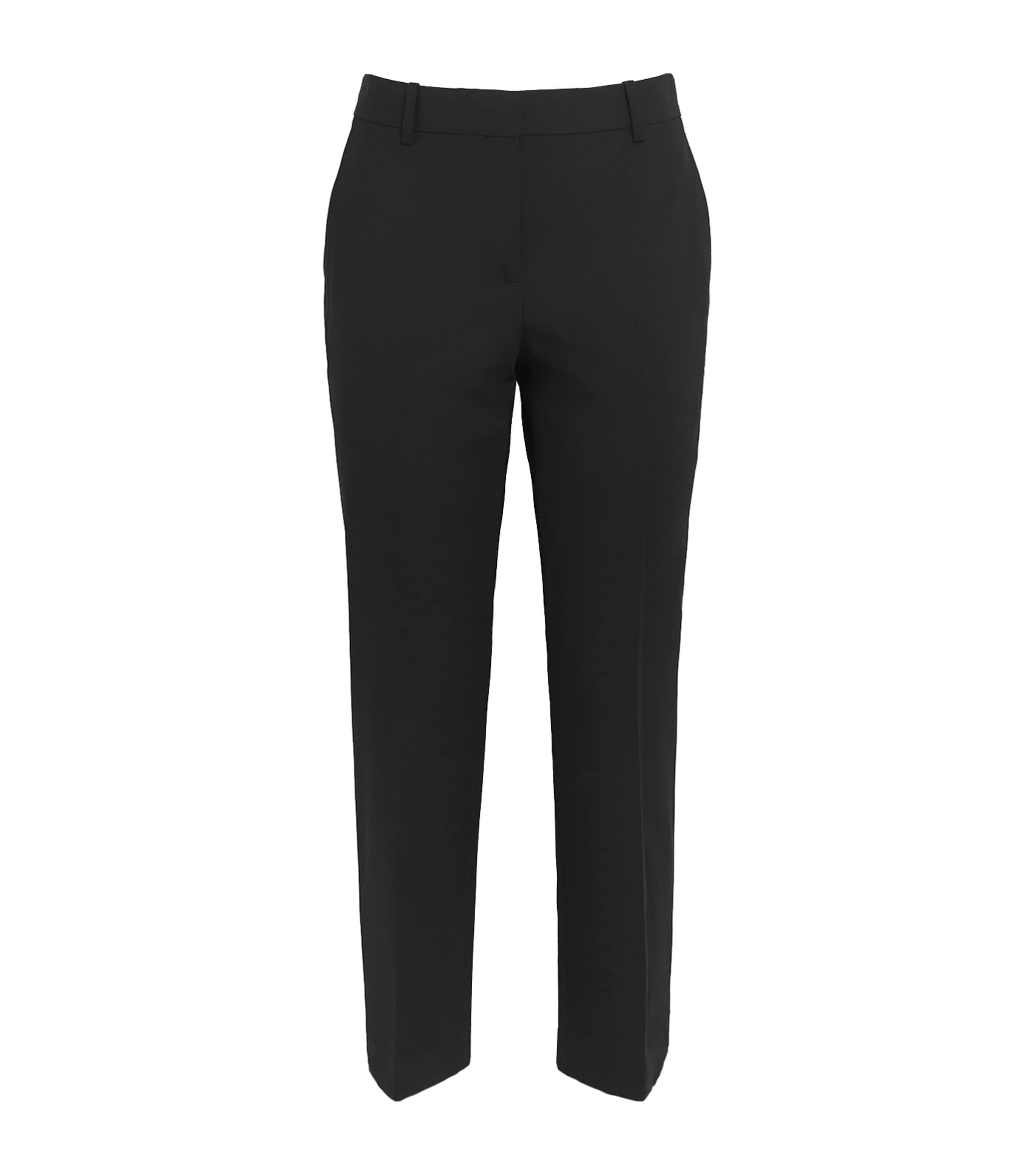 Theory Good Wool Cropped Treeca Trousers In Black