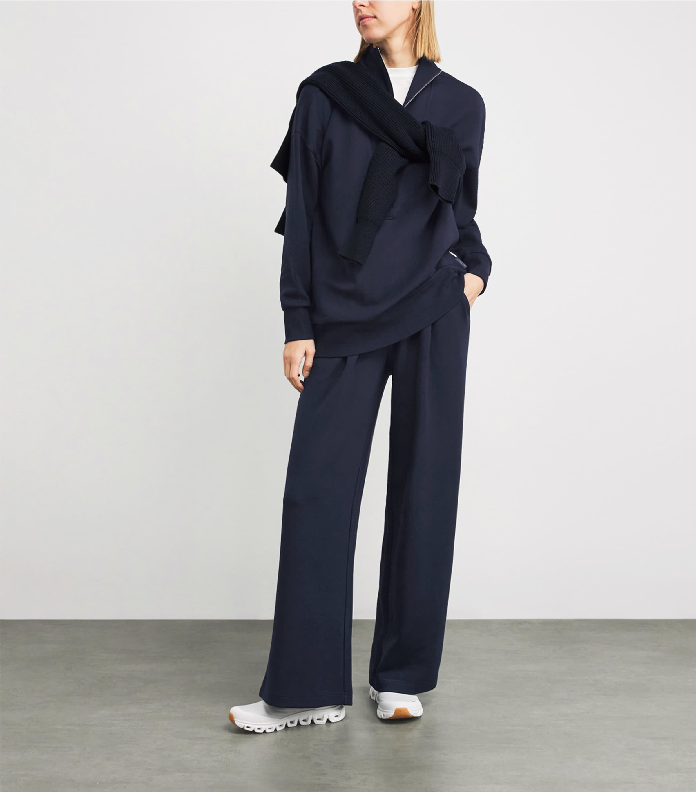 DoubleSoft Masie Quarter-Zip Sweatshirt NAVY Image 2