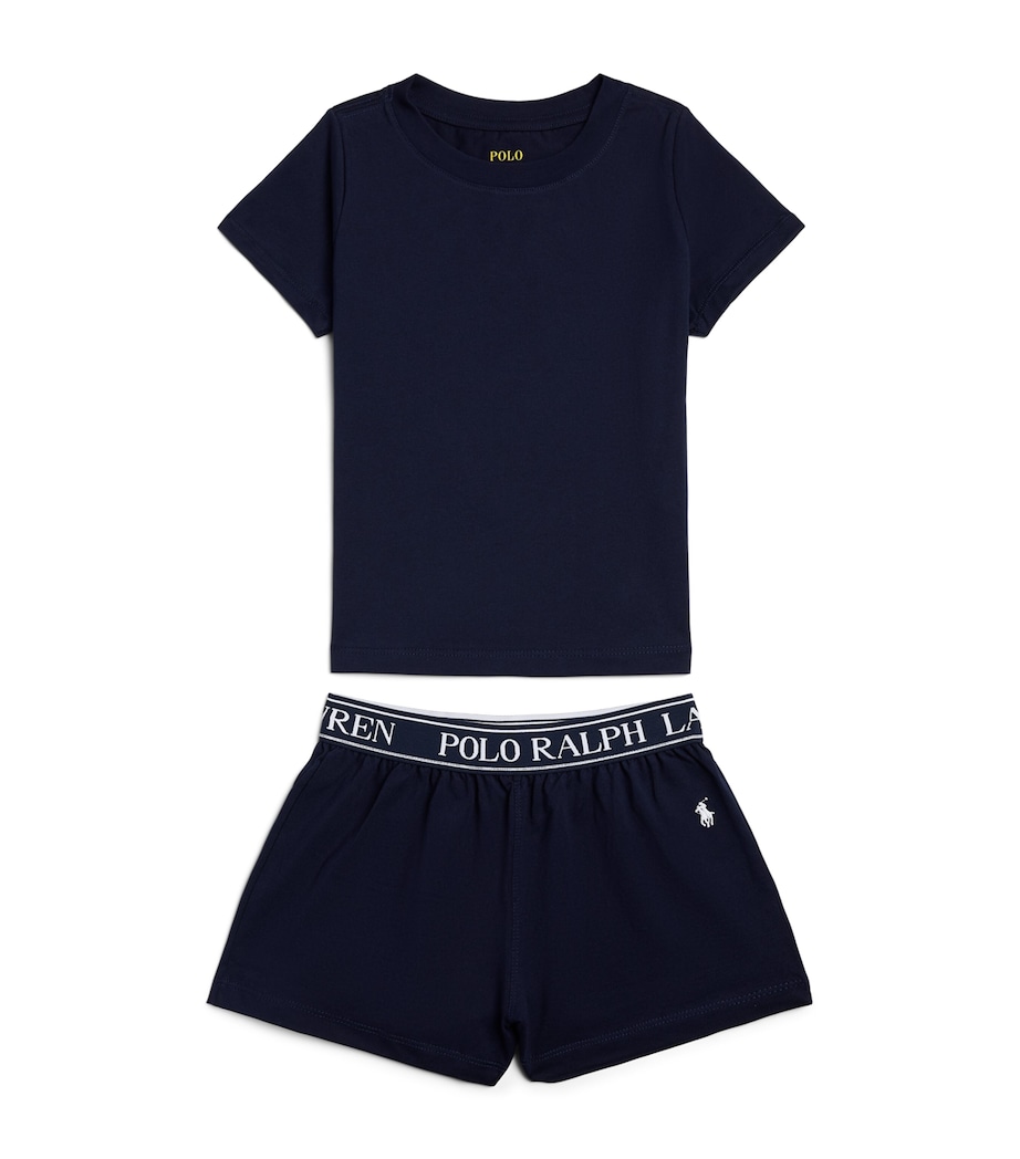 Ralph Lauren Kids Jersey Polo Pony Pyjama Set (4-6 Years) Navy Image 1