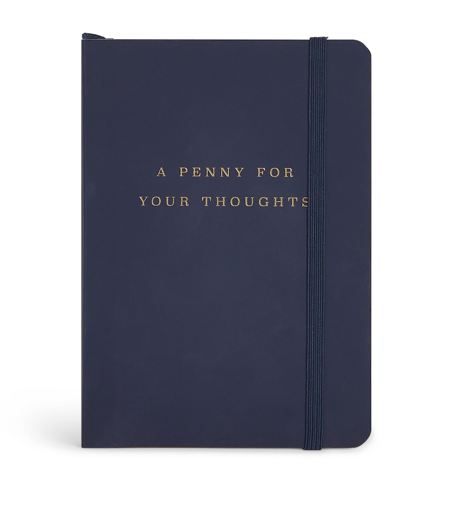 Harrods Logo A6 Notebook Navy Image 1