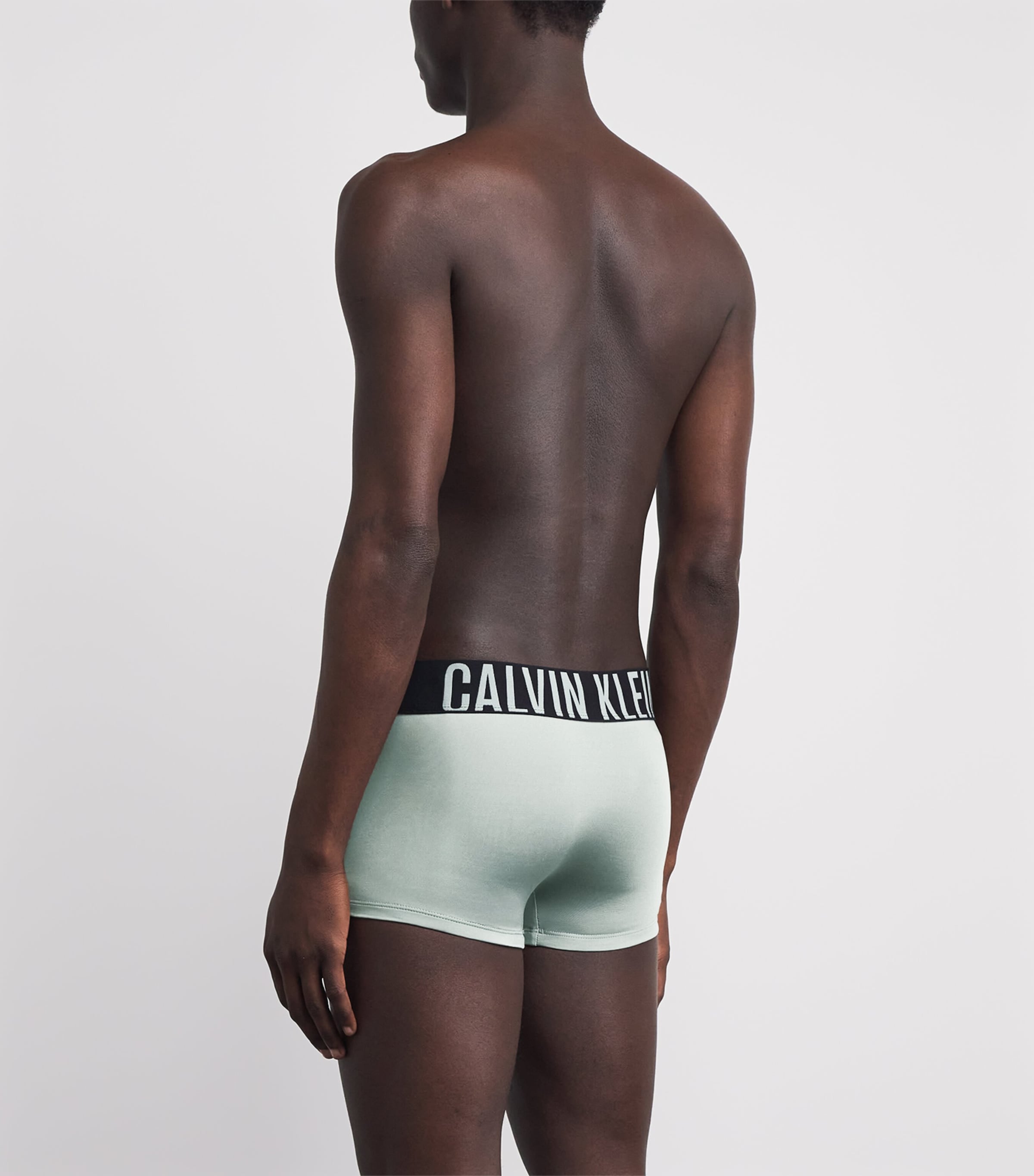 Calvin Klein Mens Intense Power Low-Rise Trunks (Pack of 3) Black/mist/mist Image 3