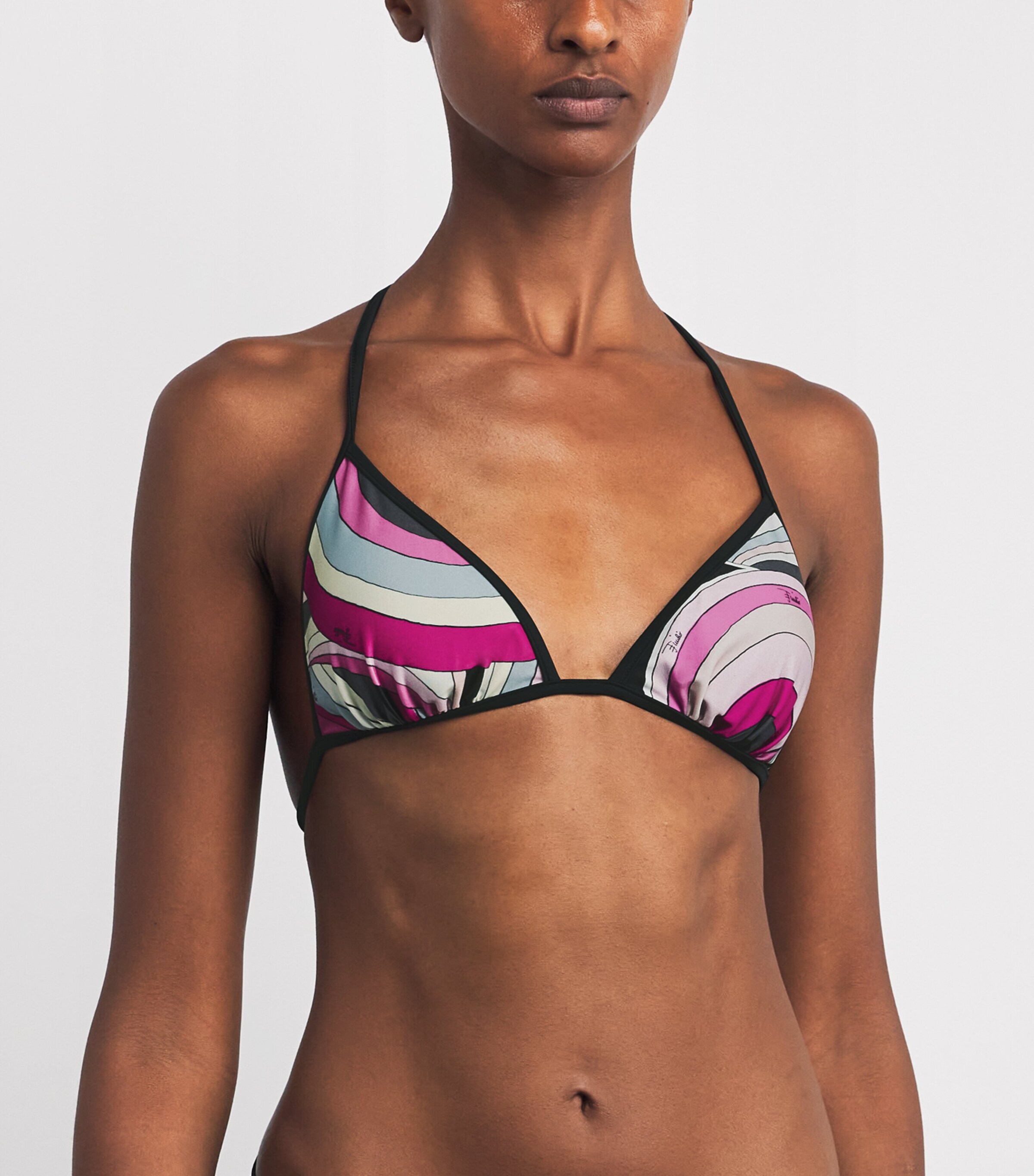 Iride Print Bikini Top 058 NERO/FUXIA Image 2