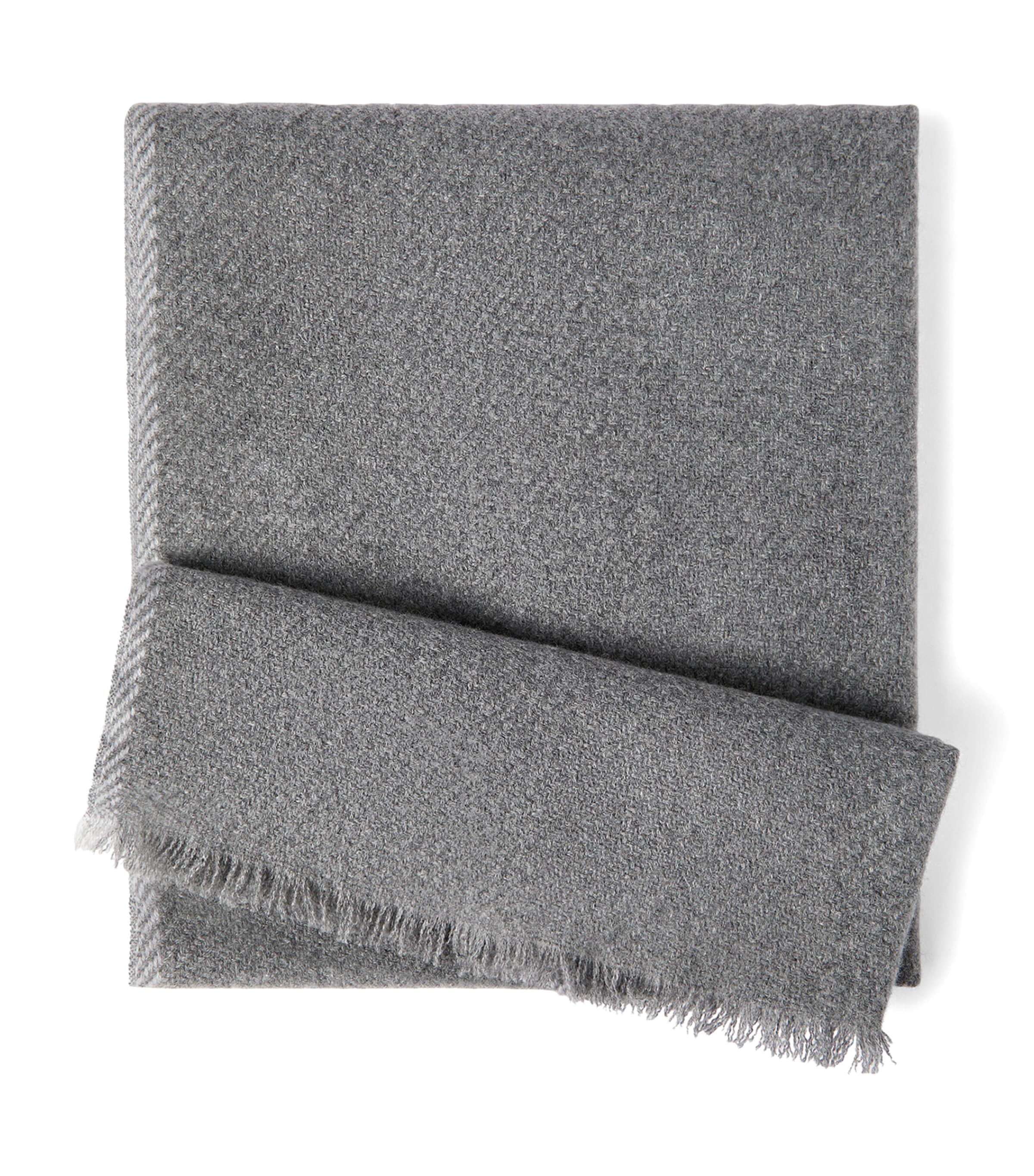 Brunello Cucinelli Cashmere Fringe-Trim Scarf Image 1