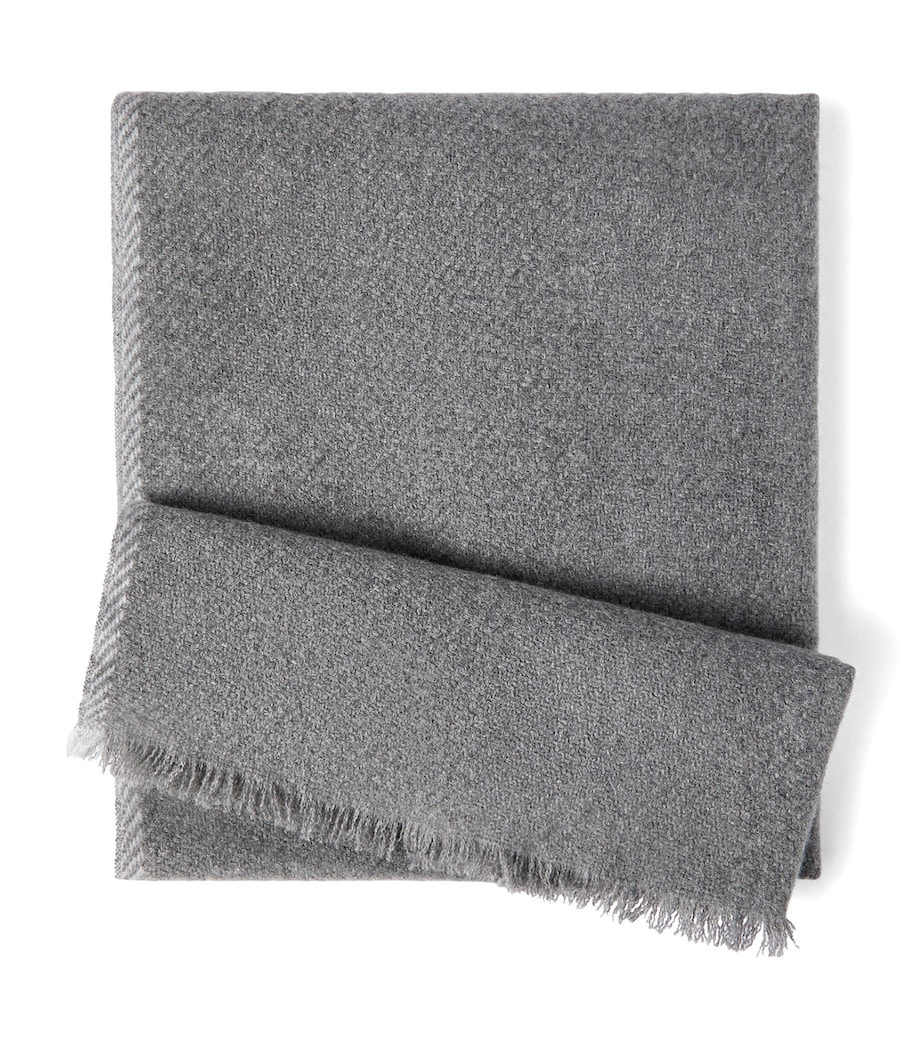 Brunello Cucinelli Cashmere Fringe-Trim Scarf Image 1