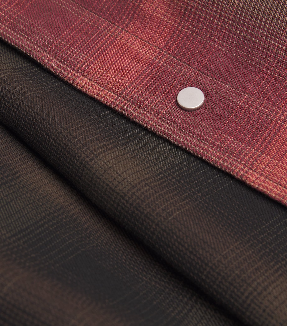 Cotton Reversible Check Overshirt NERO Image 5