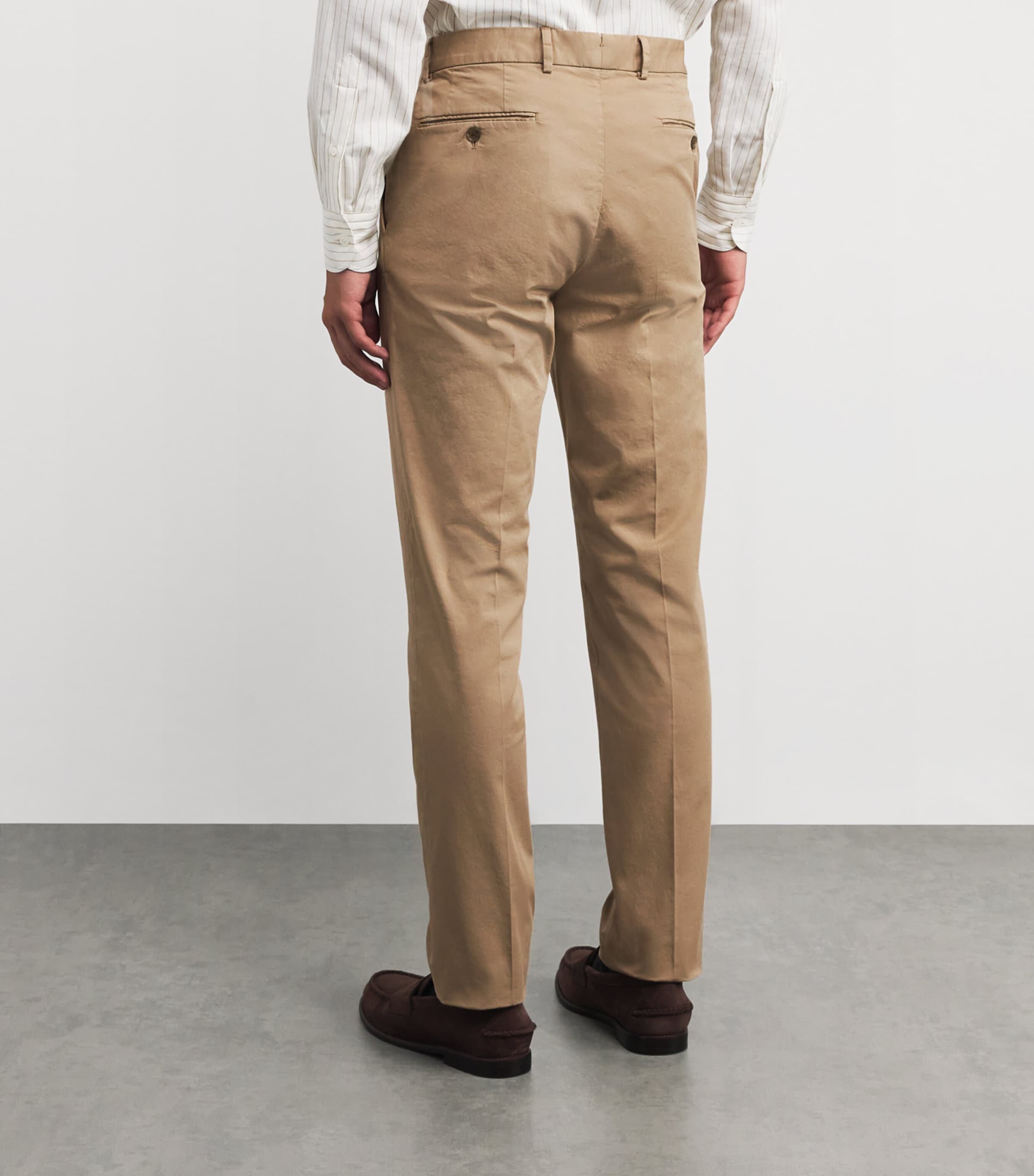 Stretch-Cotton Eaton Chinos MODERN KHAKI Image 4