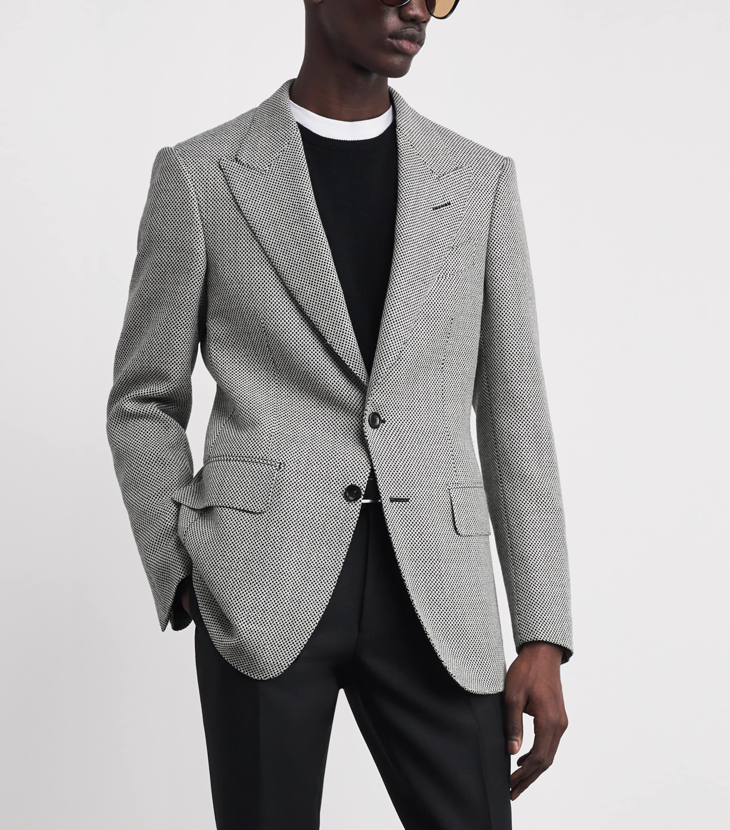 Wool Birds-Eye Weave Shelton Blazer WNH Image 3