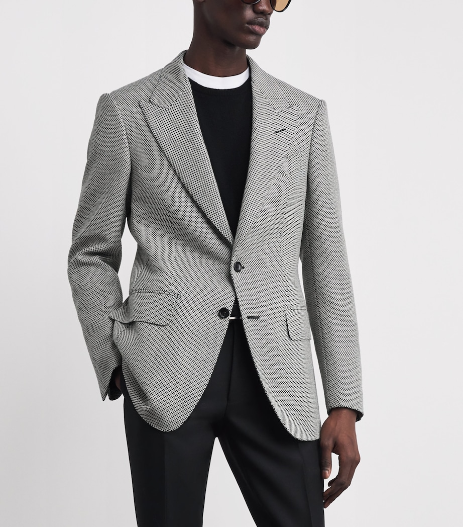 Wool Birds-Eye Weave Shelton Blazer WNH Image 3