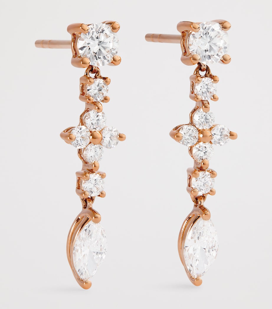 Rose Gold and Diamond Vivi Drop Earrings ROSE GOLD Image 3