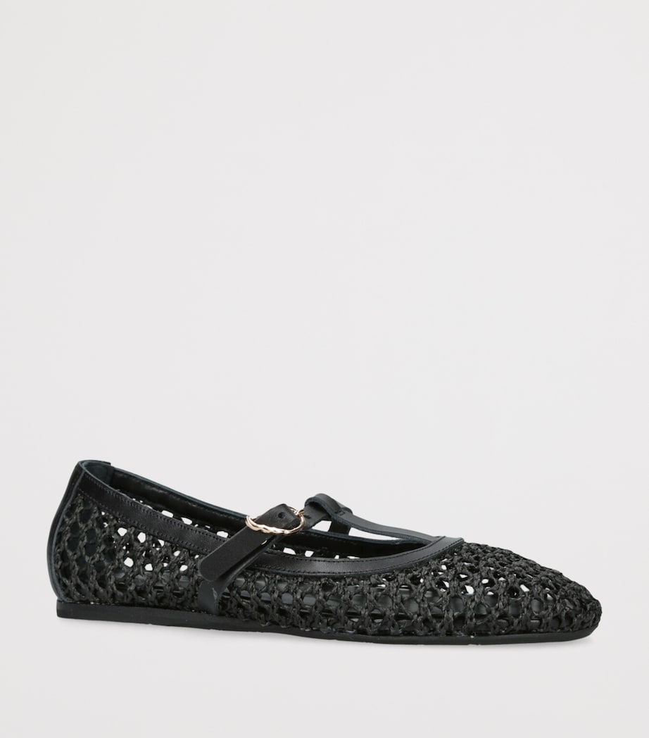 Woven Aerati Ballet Flats BLACK Image 3