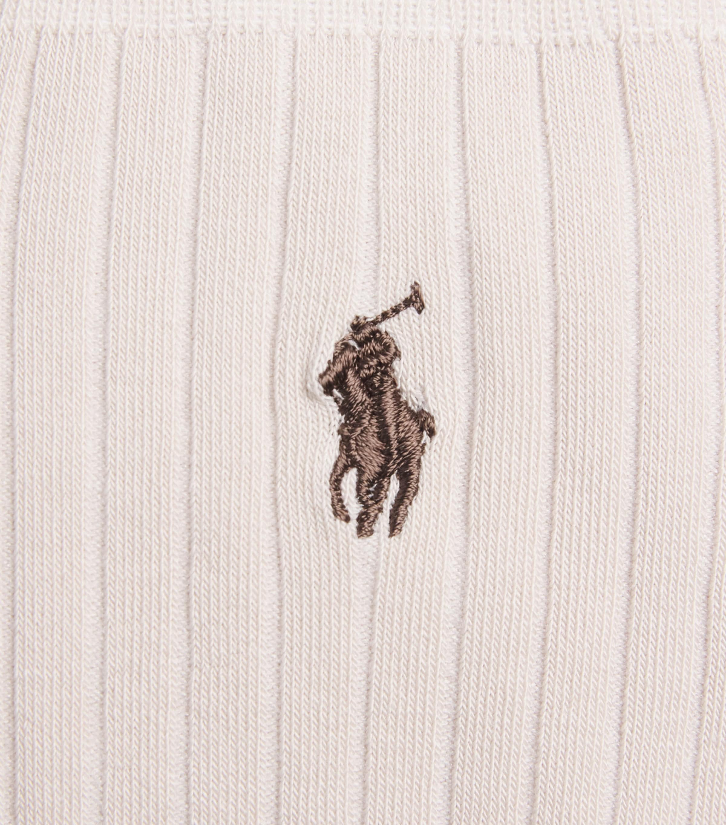 Rib-Knit Polo Pony Socks (Pack of 3) STONE/BROWN/CAMEL Image 2