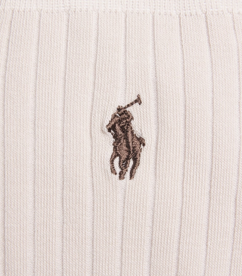 Rib-Knit Polo Pony Socks (Pack of 3) STONE/BROWN/CAMEL Image 2