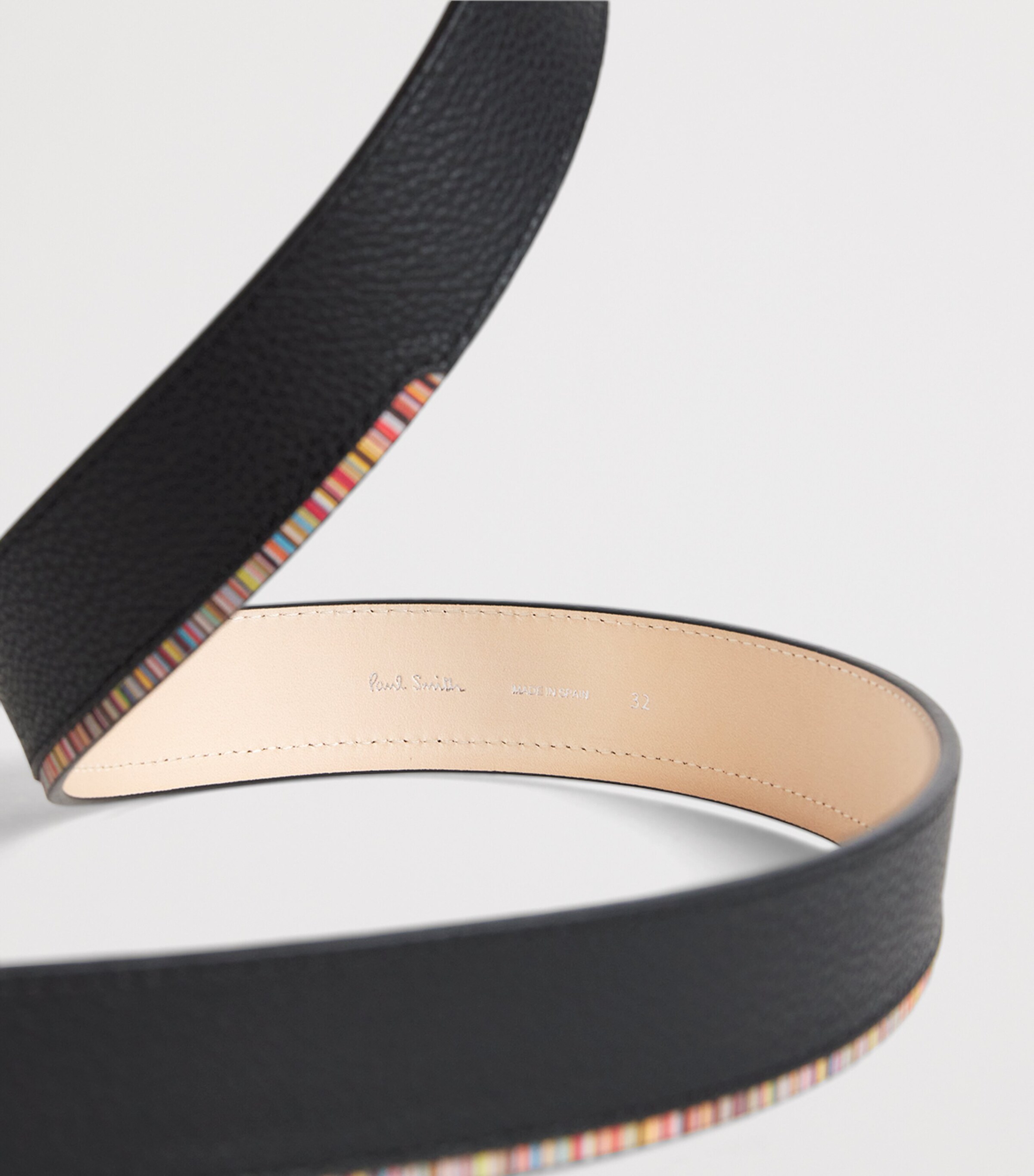 Paul Smith Leather Signature Stripe Edge Belt Image 5