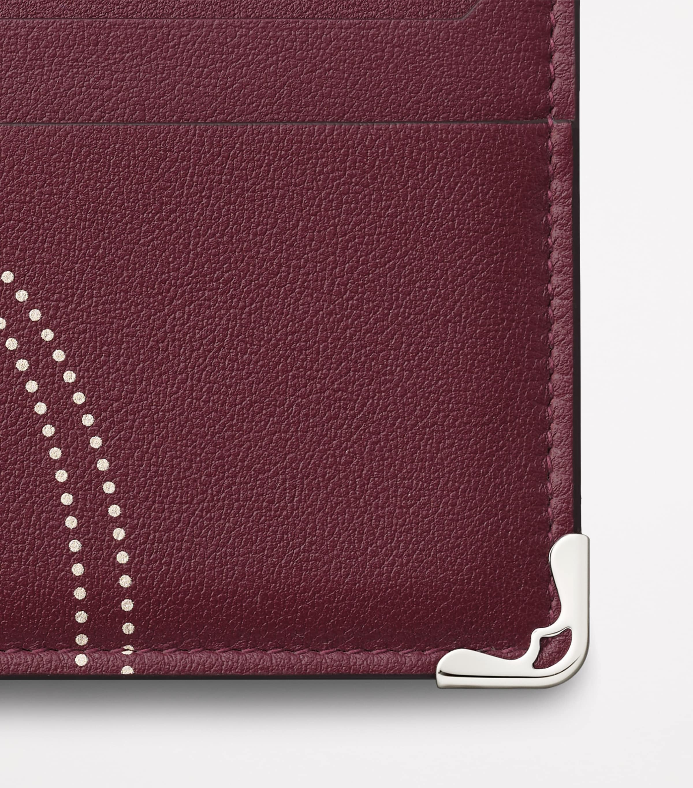 Leather Double Must de Cartier Card Holder BORDEAUX Image 5