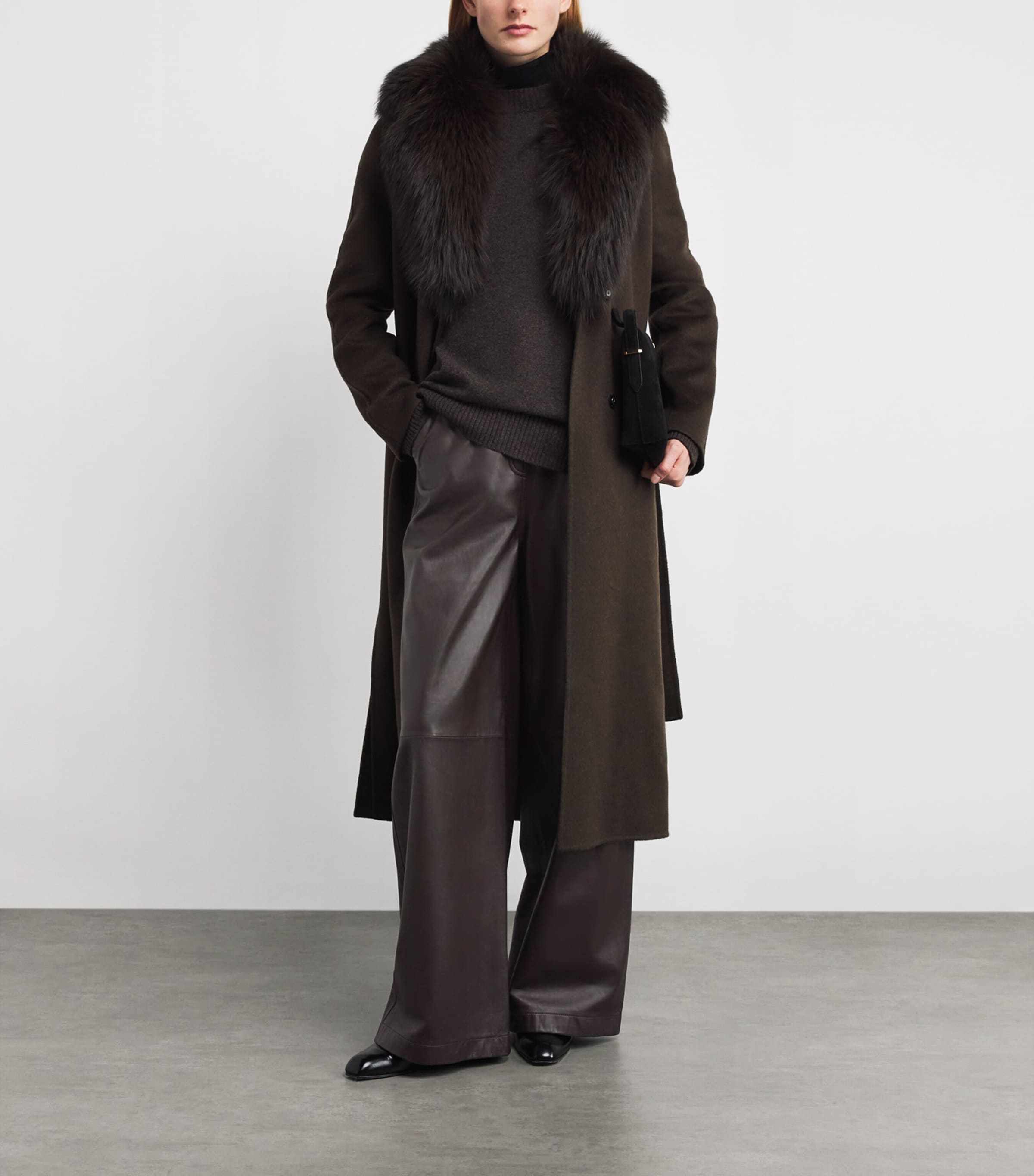 Lambskin Wide-Leg Trousers A2009 Image 2