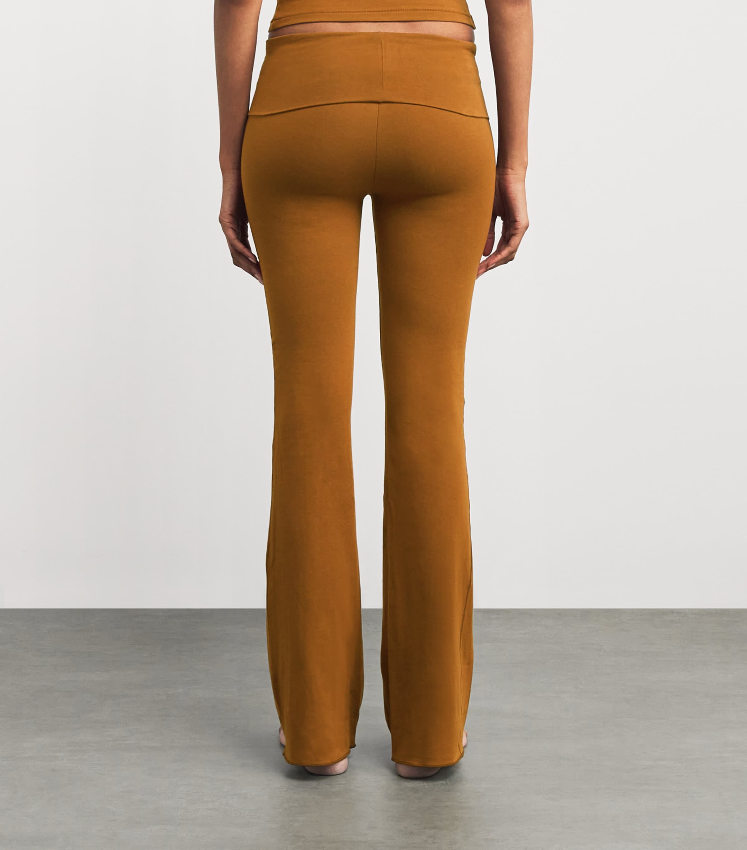 Cotton Jersey Foldover Trousers CHAI Image 4