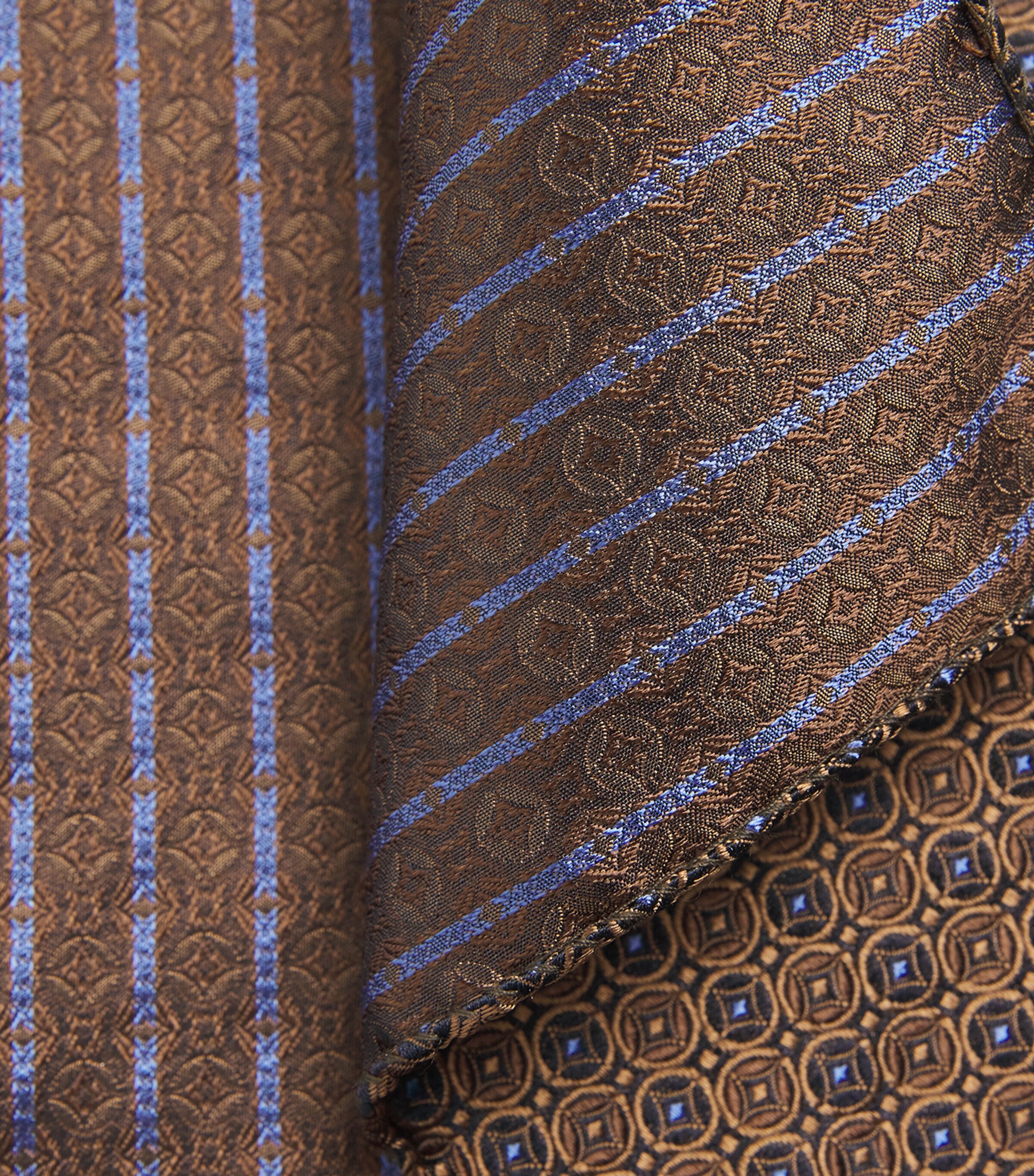 Silk Jacquard Pocket Square 39 LIGHT BROWN Image 3