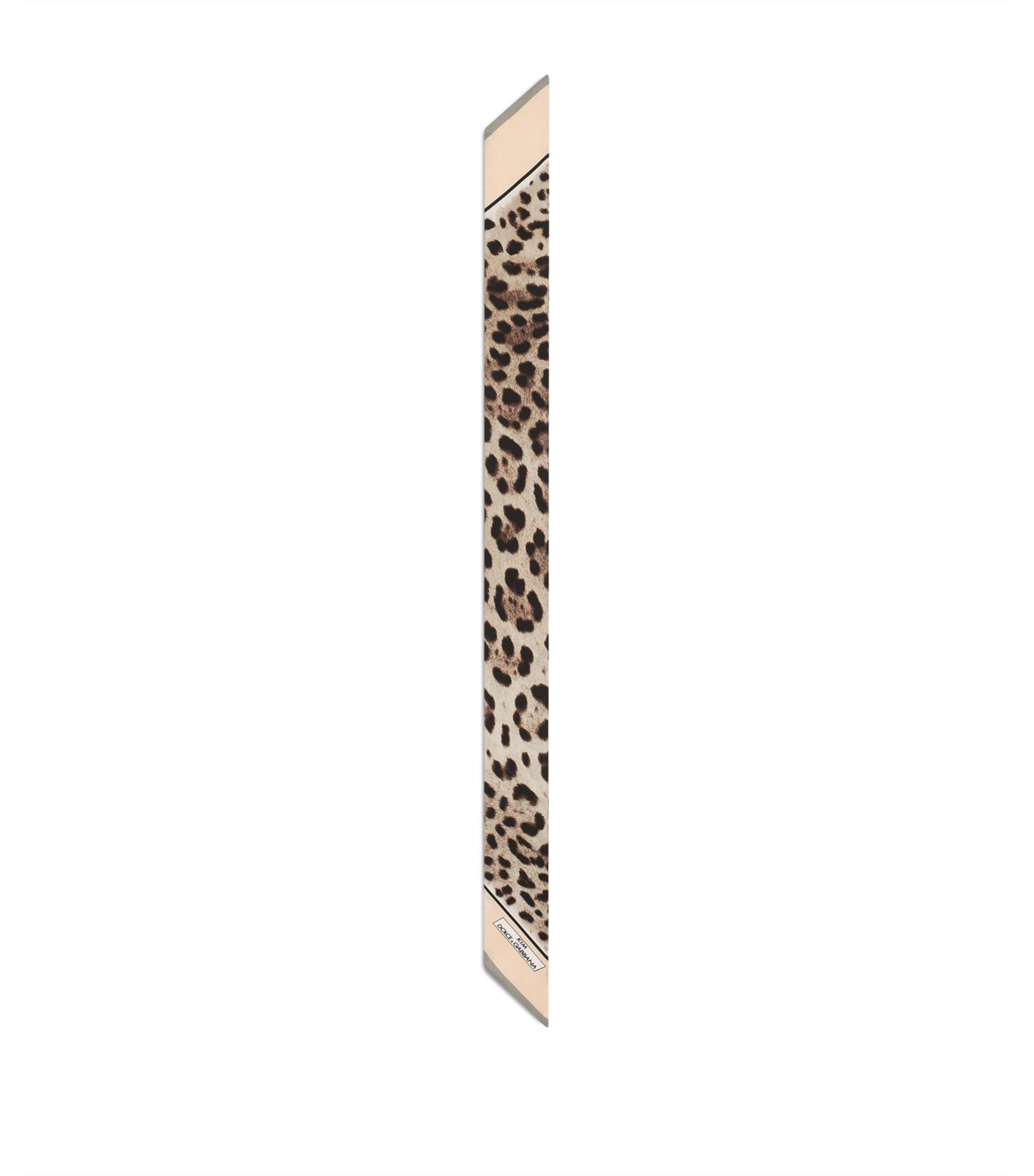Dolce & Gabbana Leopard Print Twill Headscarf